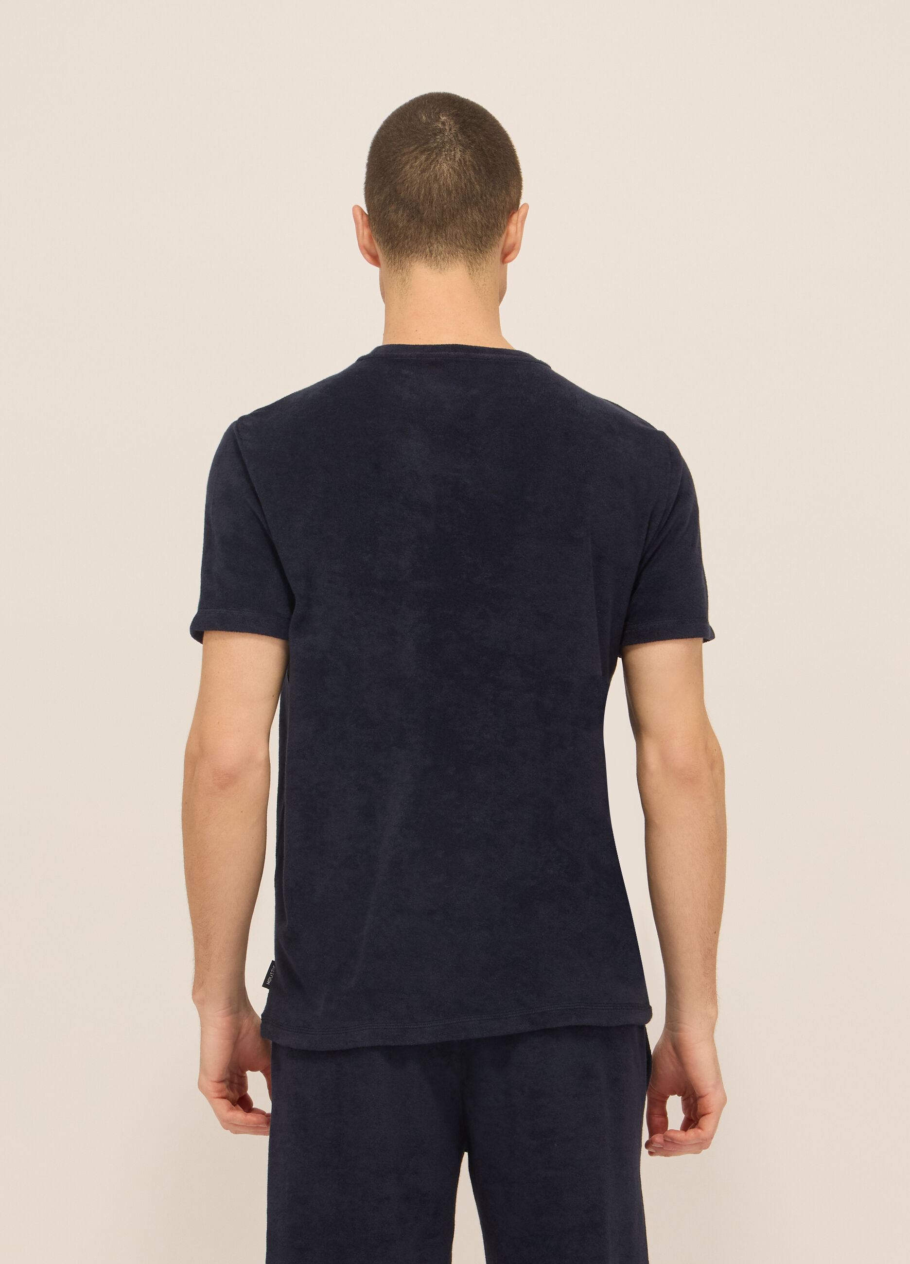 T-shirt in spugna di misto cotone uomo_1