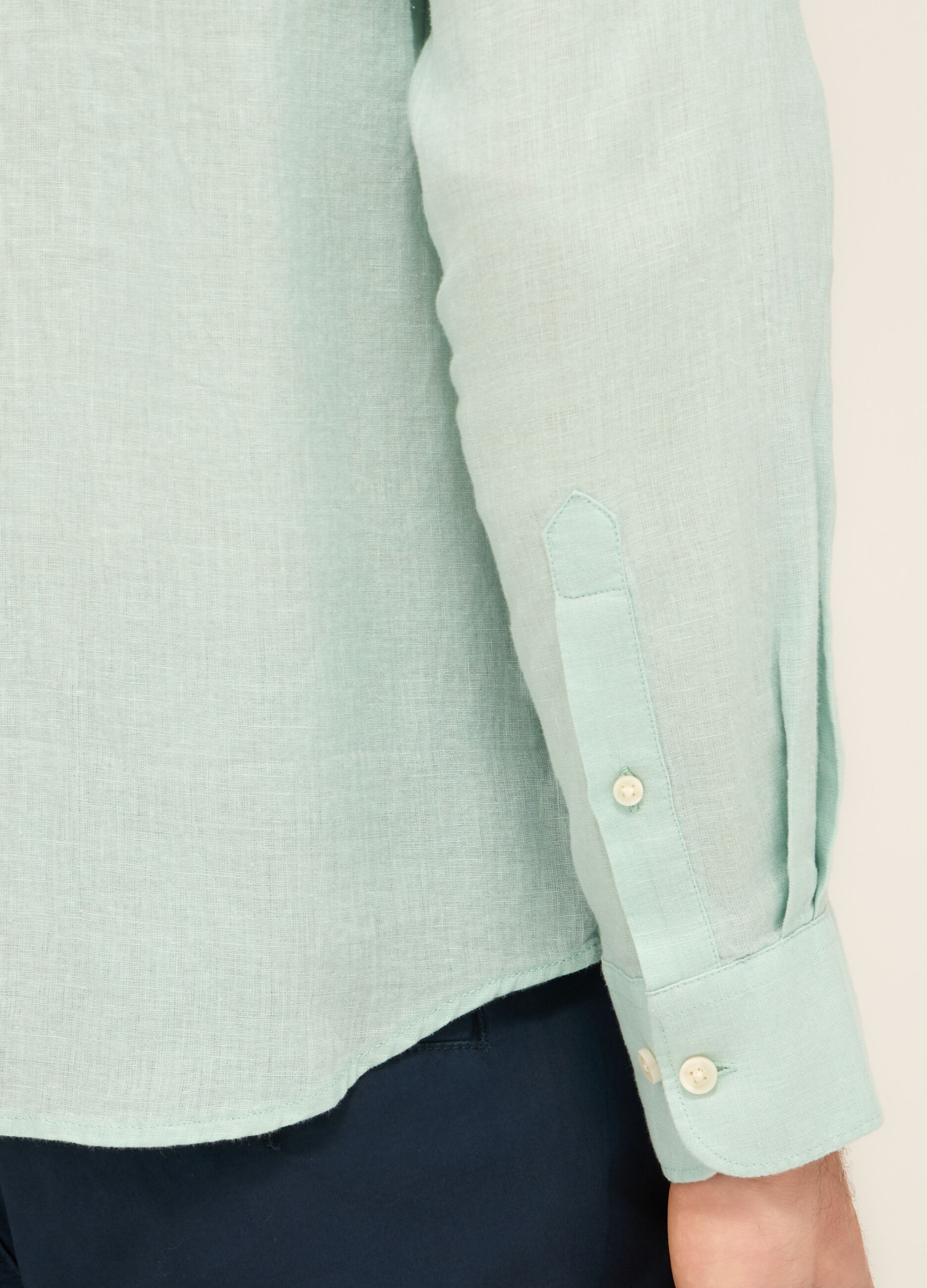 Camicia regular fit in puro lino uomo_2