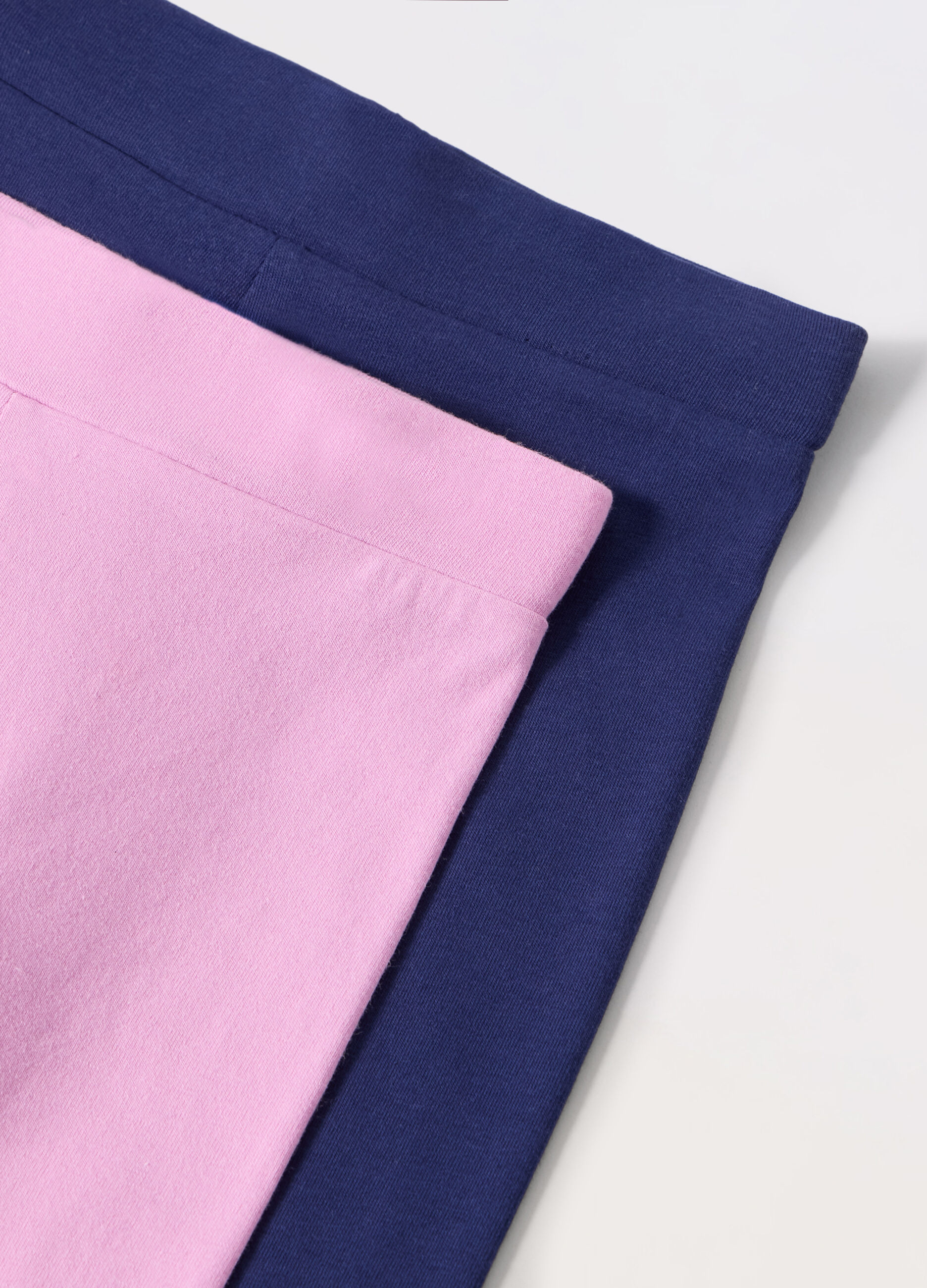 Pack 2 leggings in cotone stretch bambina _1