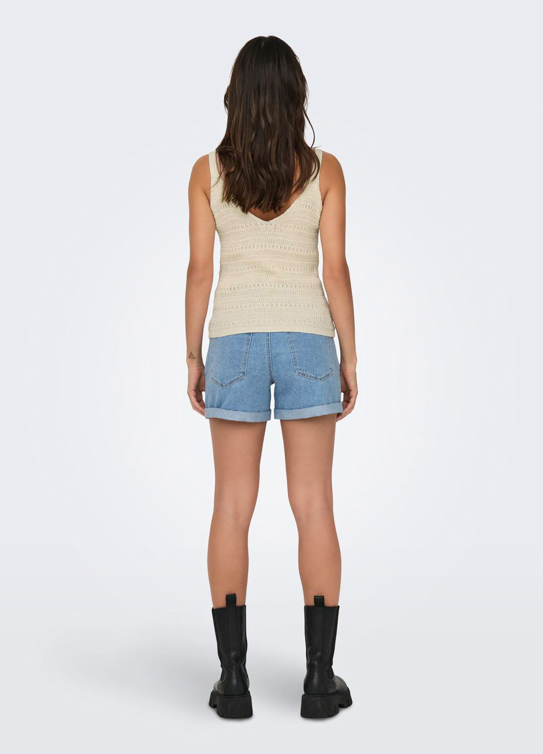 Top tricot in puro cotone donna_1