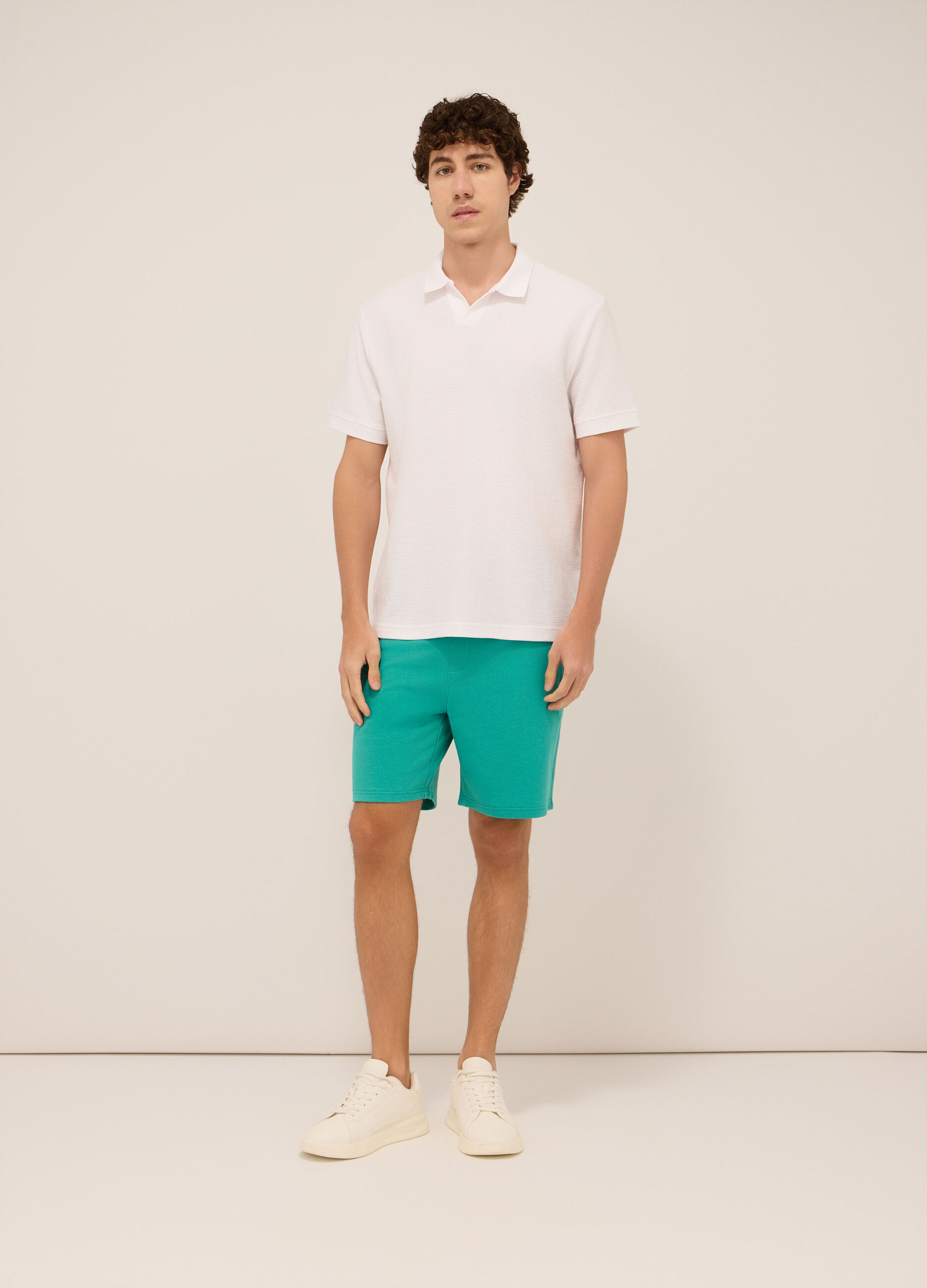Jogger regular in puro cotone uomo_0