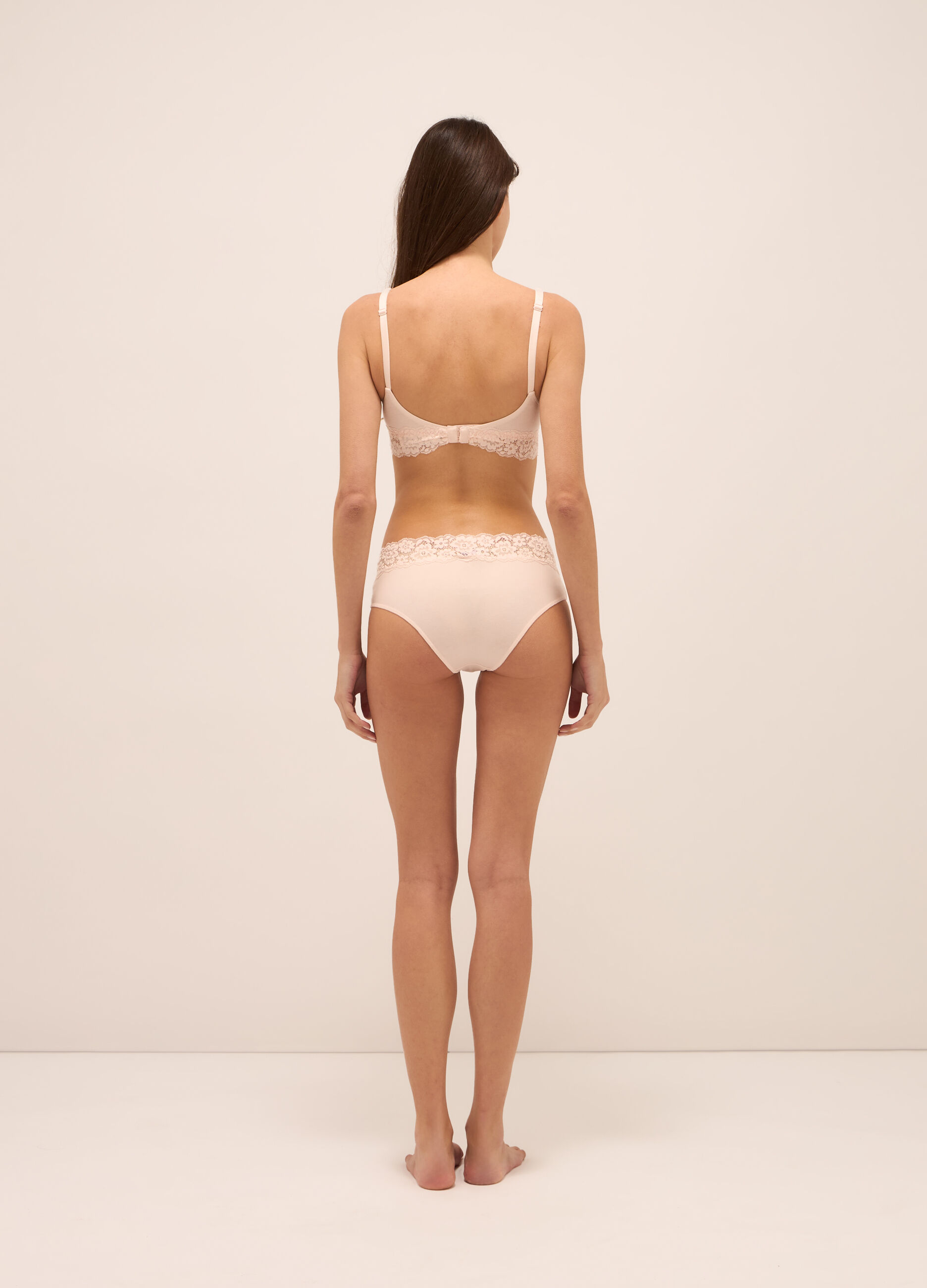 Slip a vita alta in cotone stretch donna_1