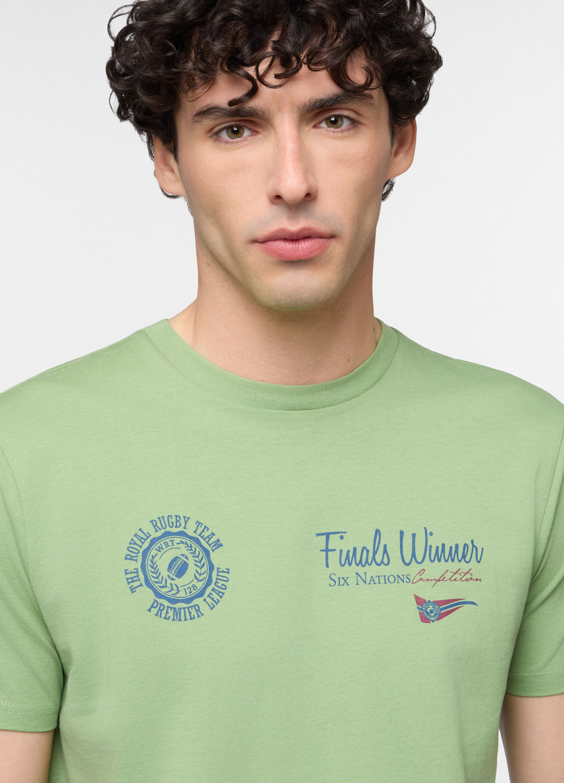 T-shirt in cotone con stampa Sei Nazioni uomo_2