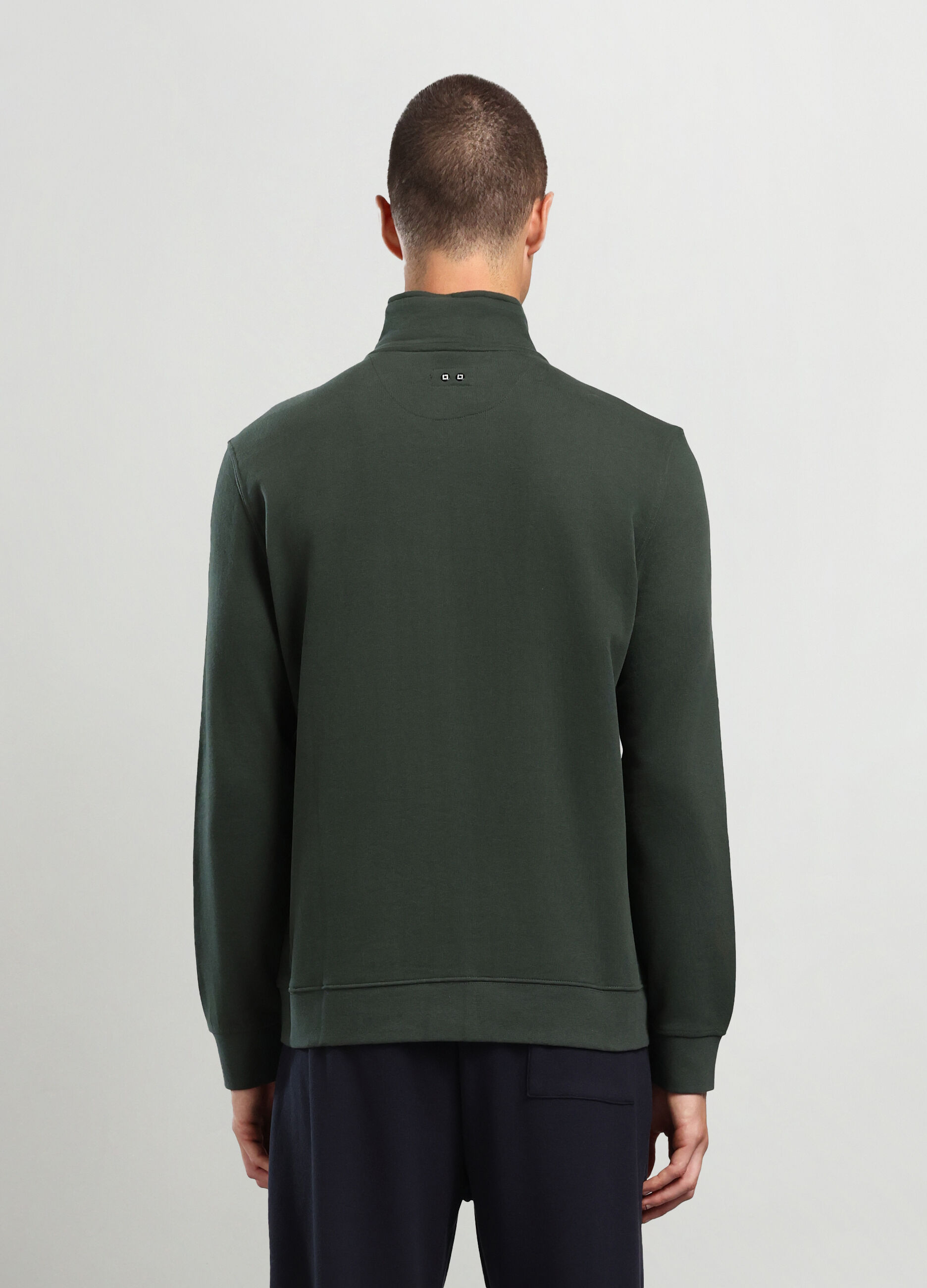 Felpa lupetto in puro cotone uomo_1