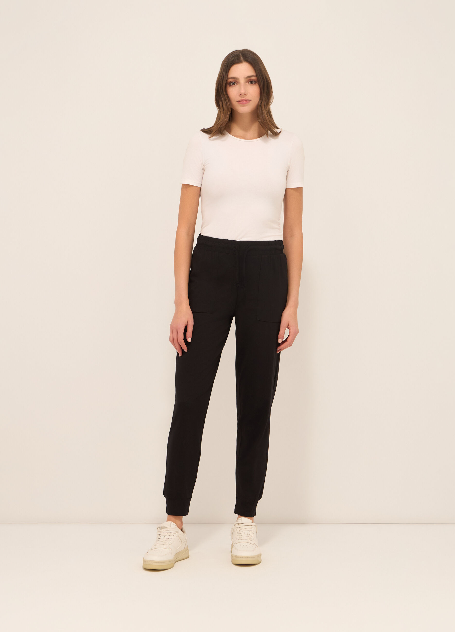 Jogger on cotone stretch donna_0