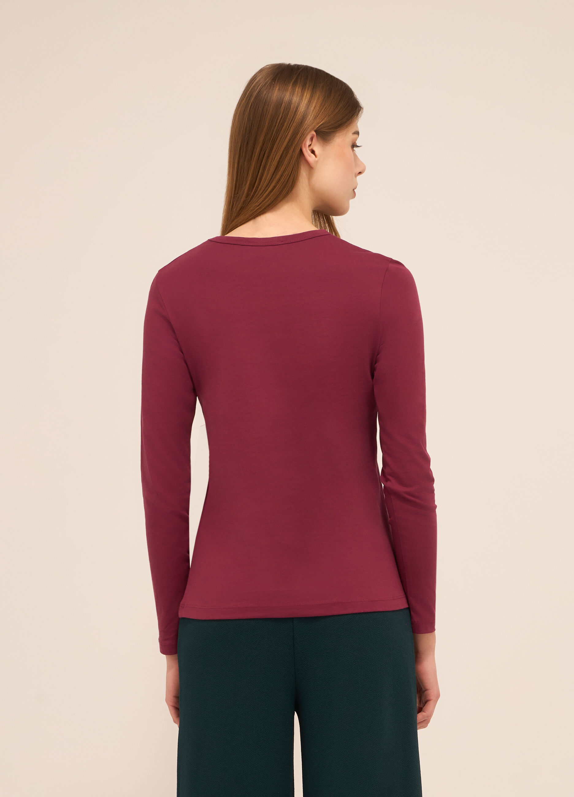 T-shirt in puro cotone donna_1