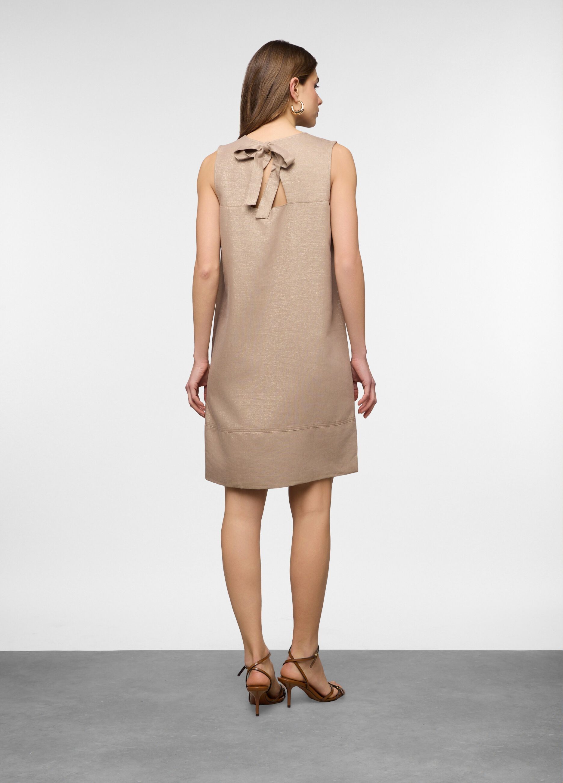 Abito corto Fit Straight misto lino donna_1