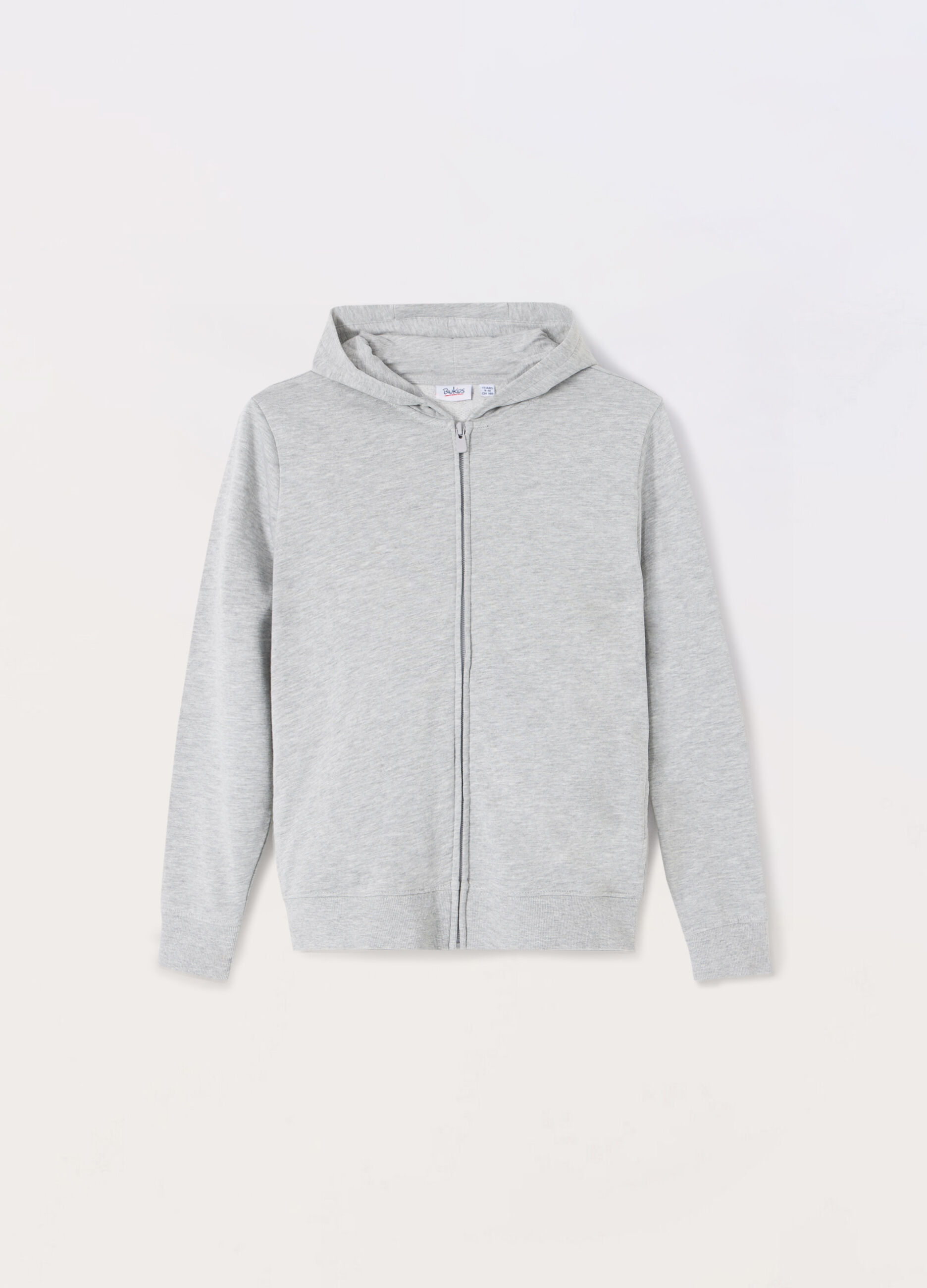Felpa full zip con cappuccio in puro cotone ragazzo_0