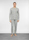 Pigiama lungo in cotone grigio stampato uomo_0