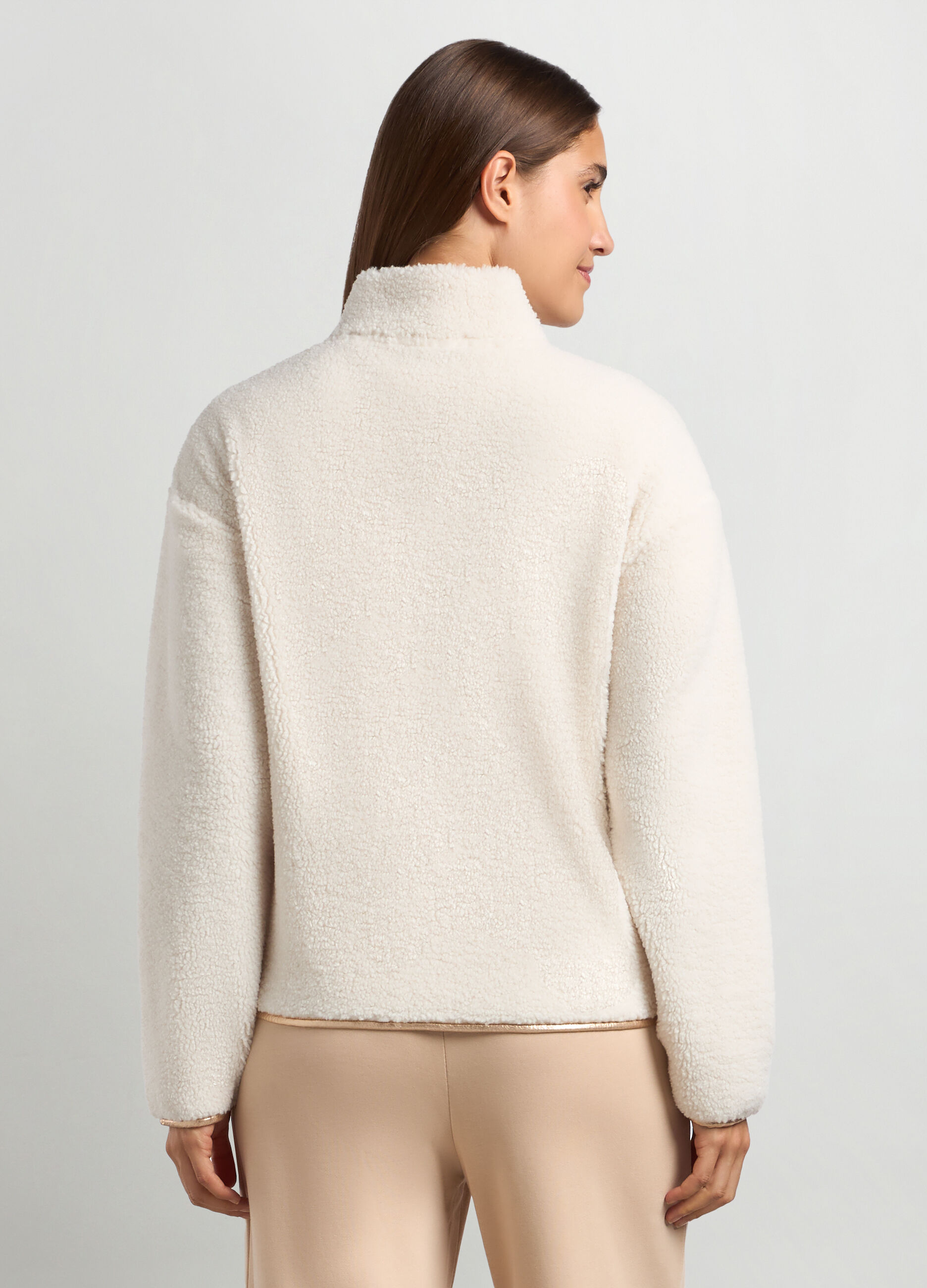 Giacca in sherpa full zip donna_1