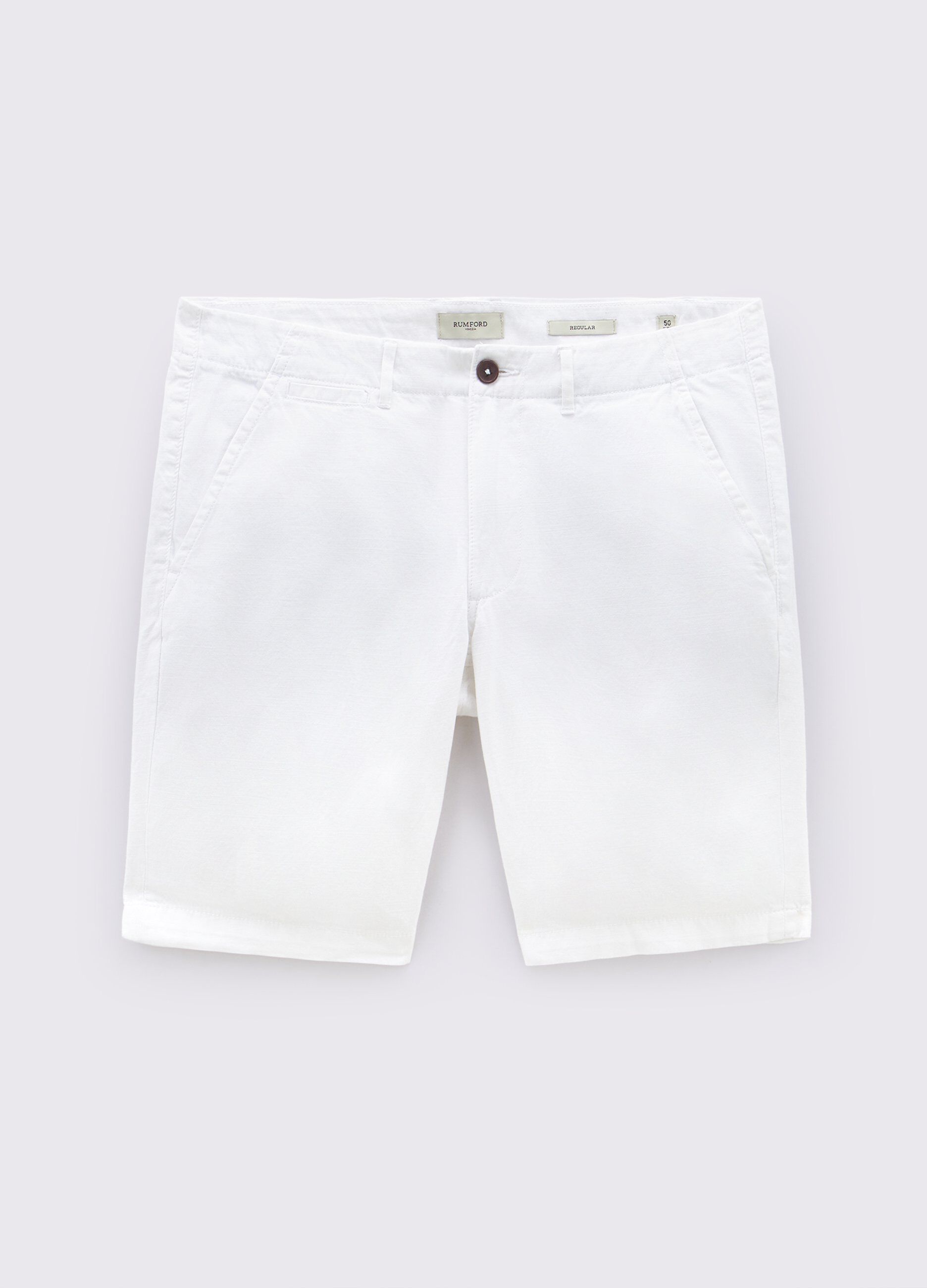 Shorts in misto lino Rumford uomo_0