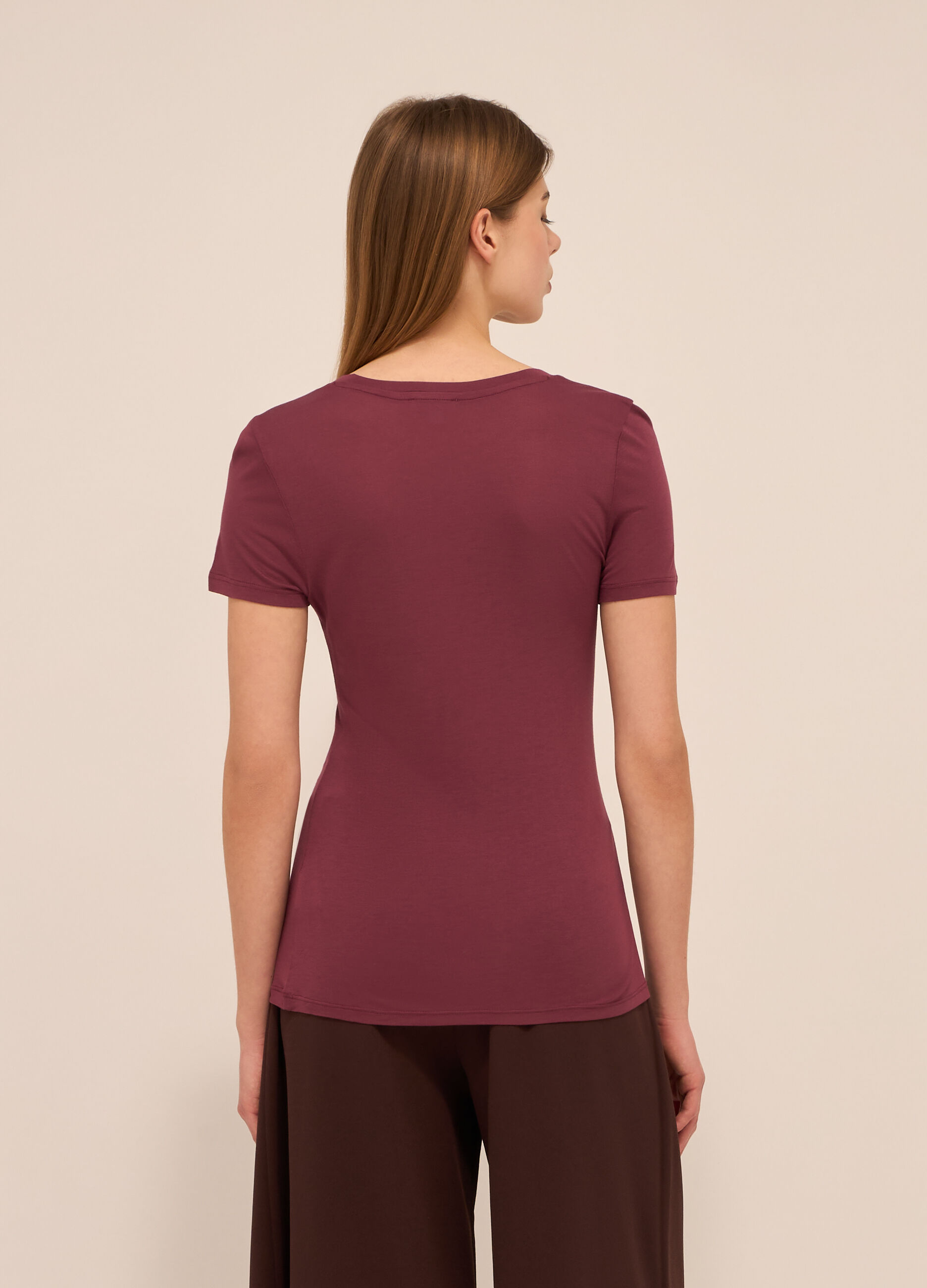 T-shirt in pura viscosa donna_1