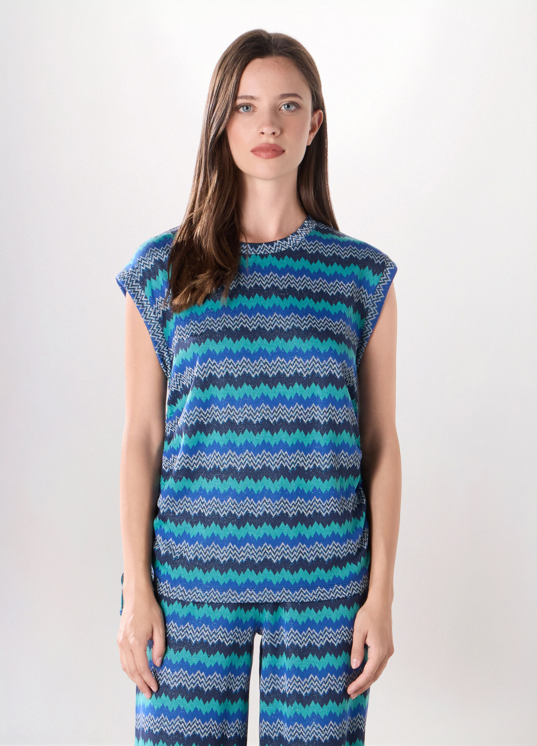 Blusa misto viscosa multicolor donna_0