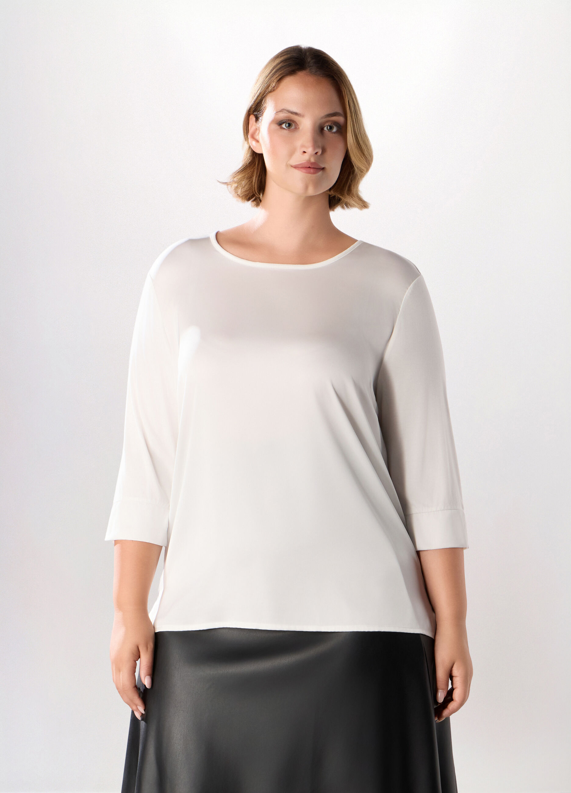 T-shirt in jersey di viscosa stretch donna curvy_0