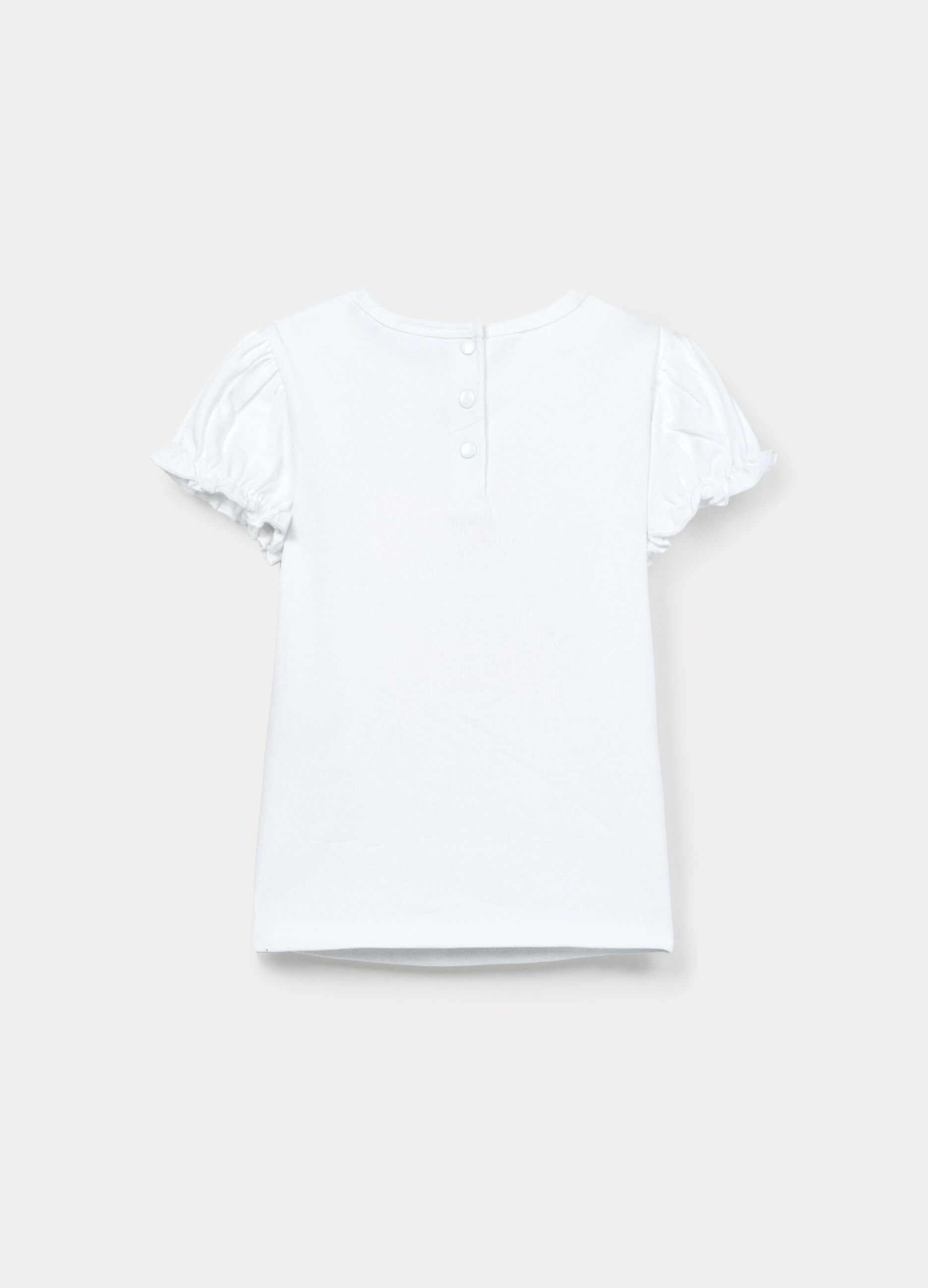 T-shirt in jersey di cotone stretch bimba_1