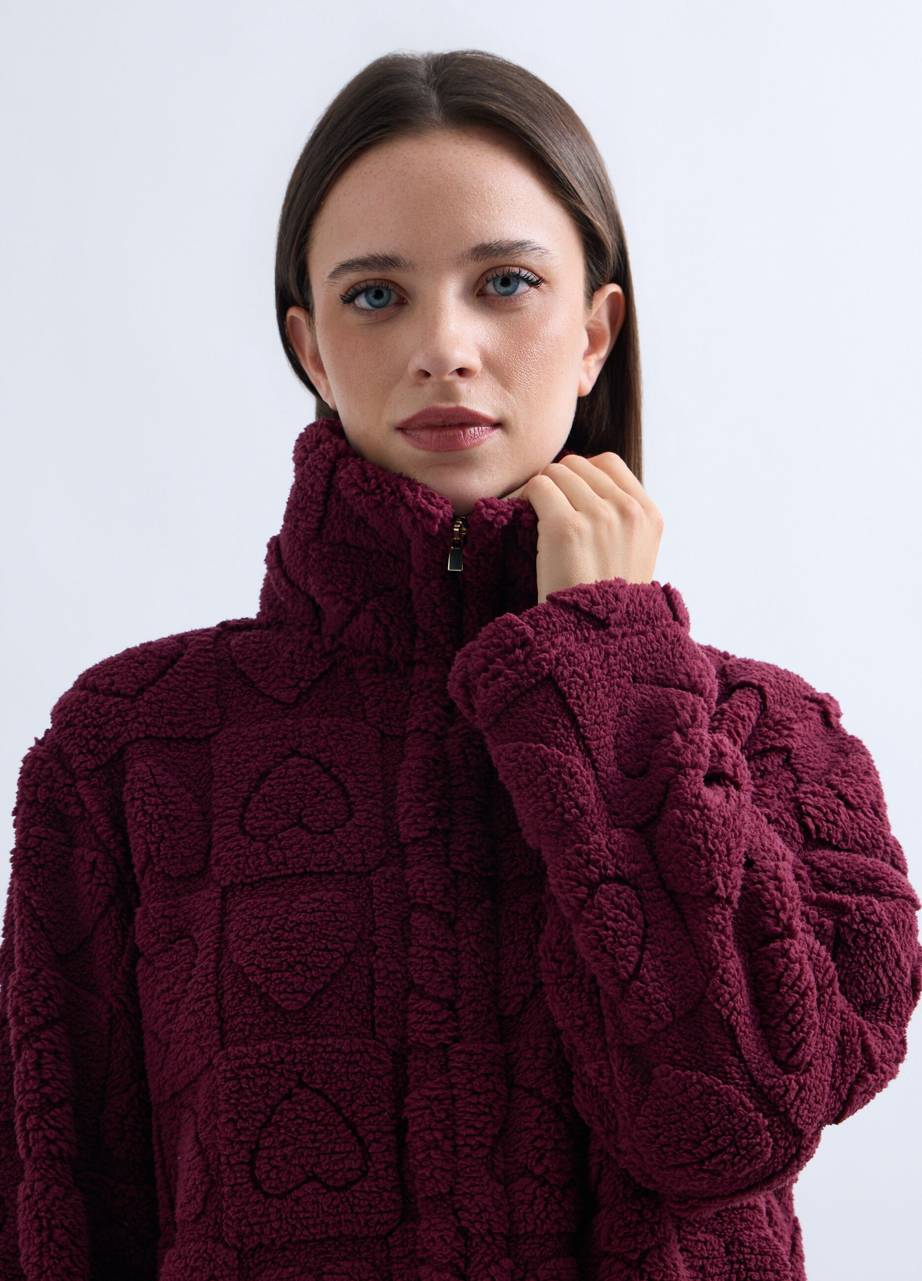 Vestaglia corta in sherpa donna_2