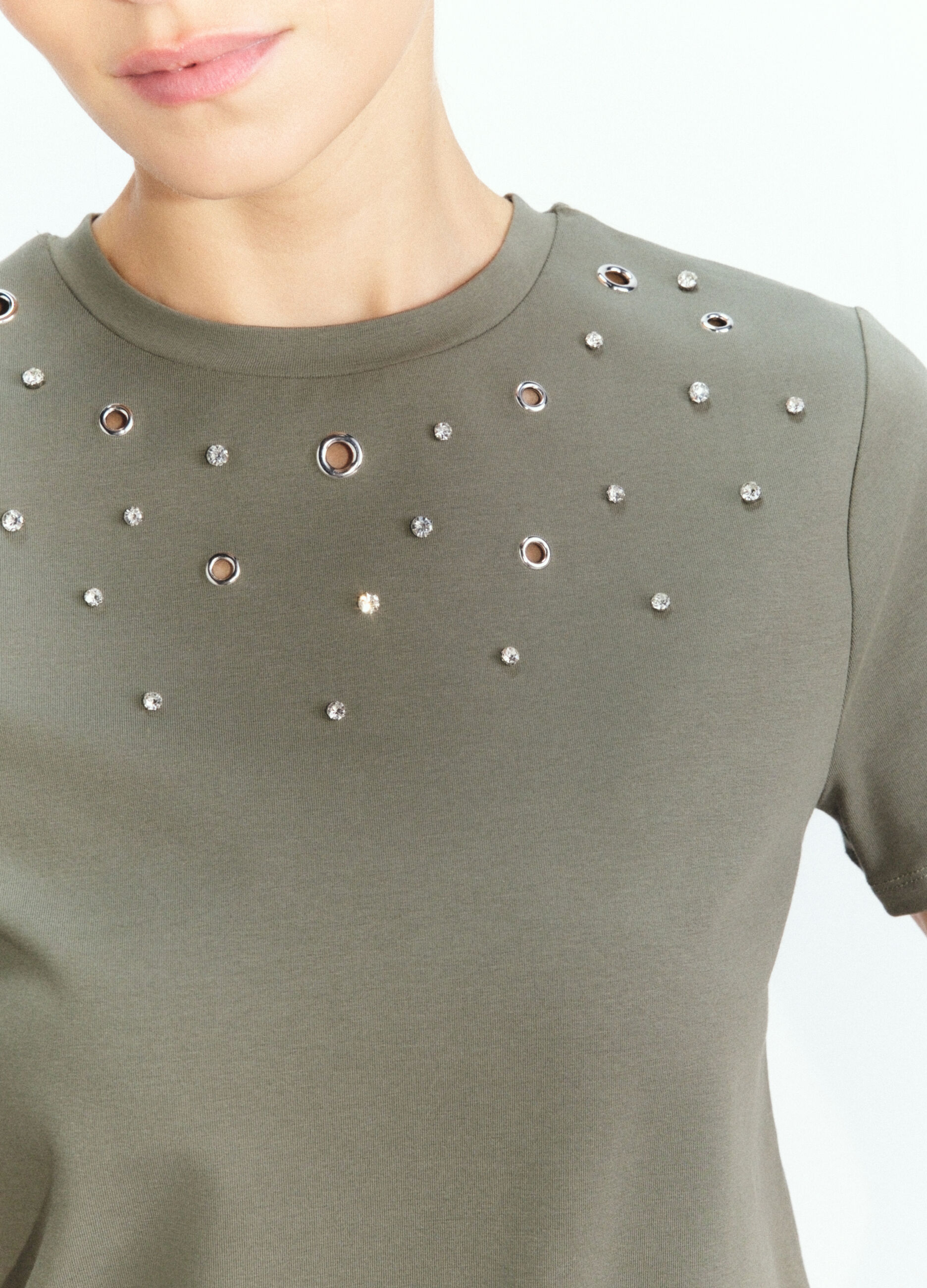 T-shirt girocollo stretch donna_4