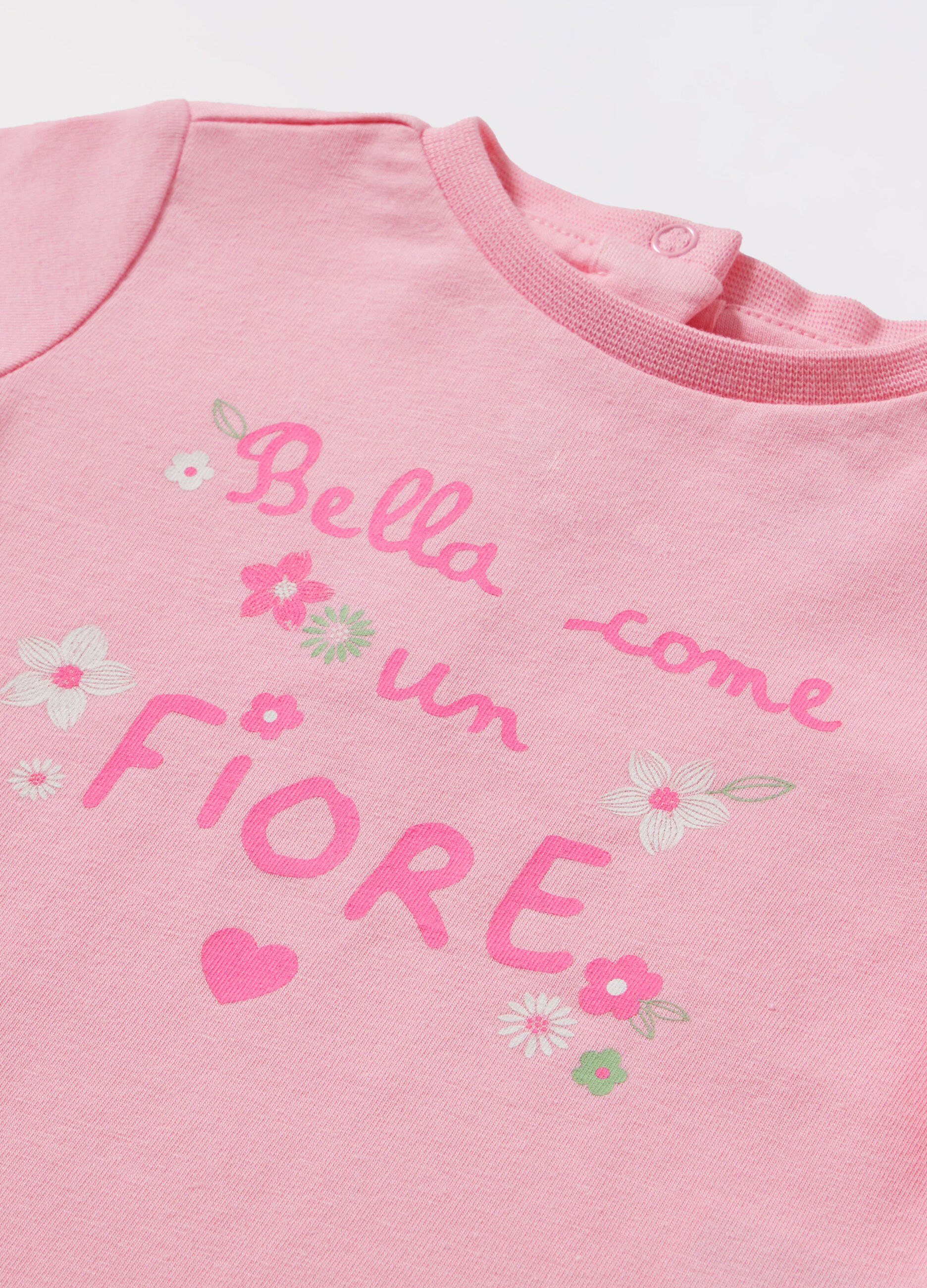 T-shirt in cotone stretch neonata_1