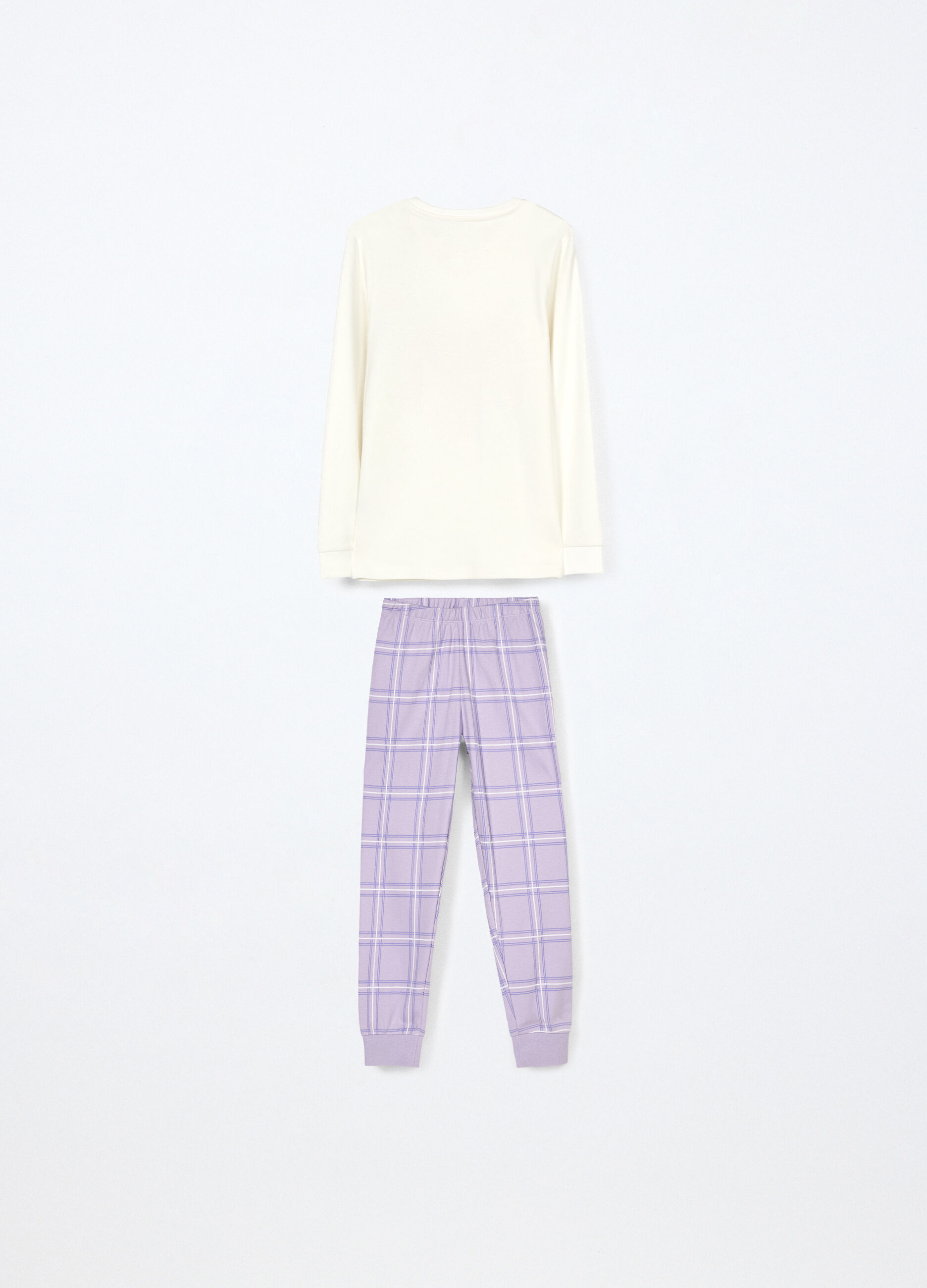 Set pigiama in interlock di puro cotone bambina_1