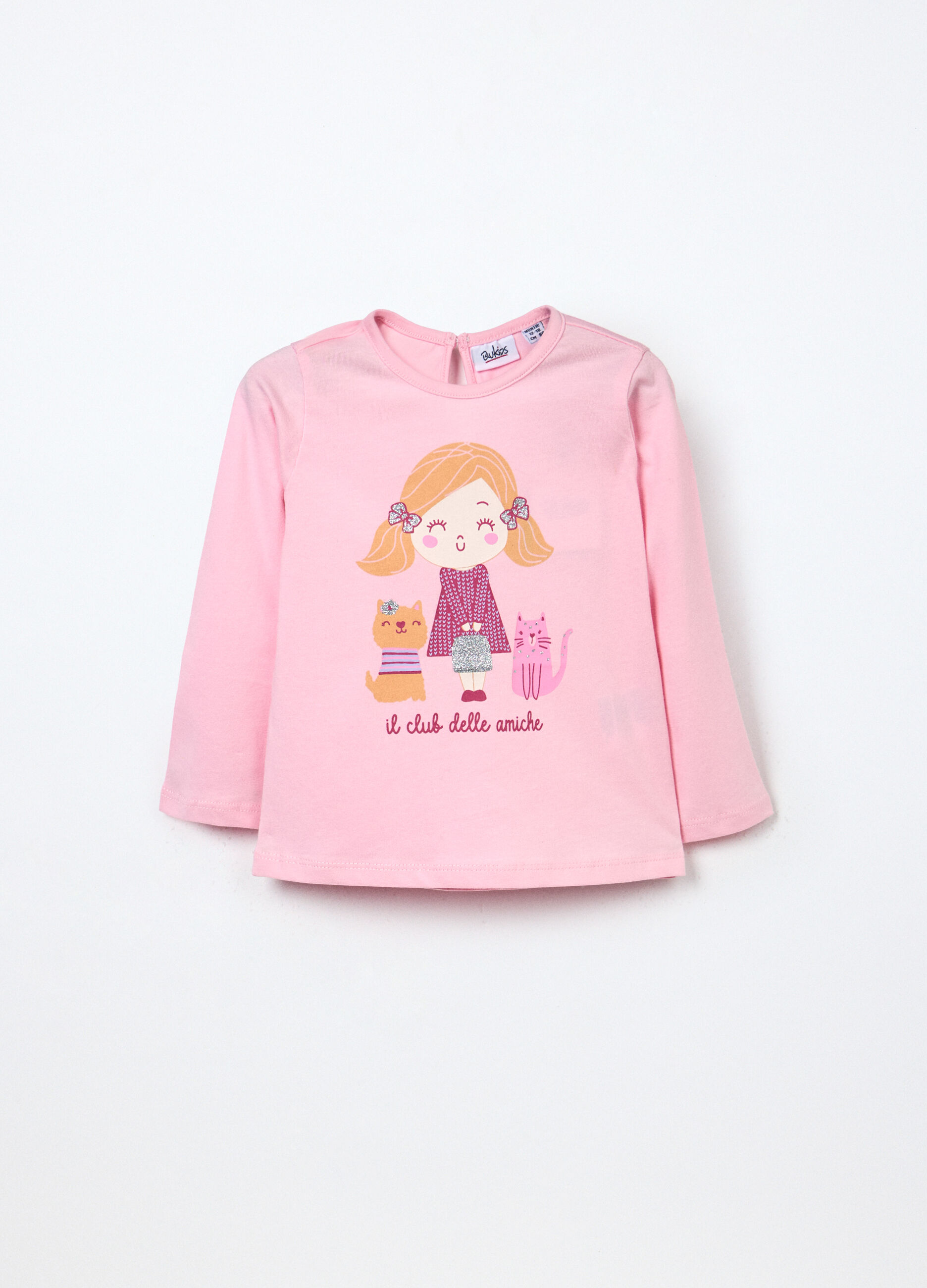 T-shirt in jersey di puro cotone neonata_0