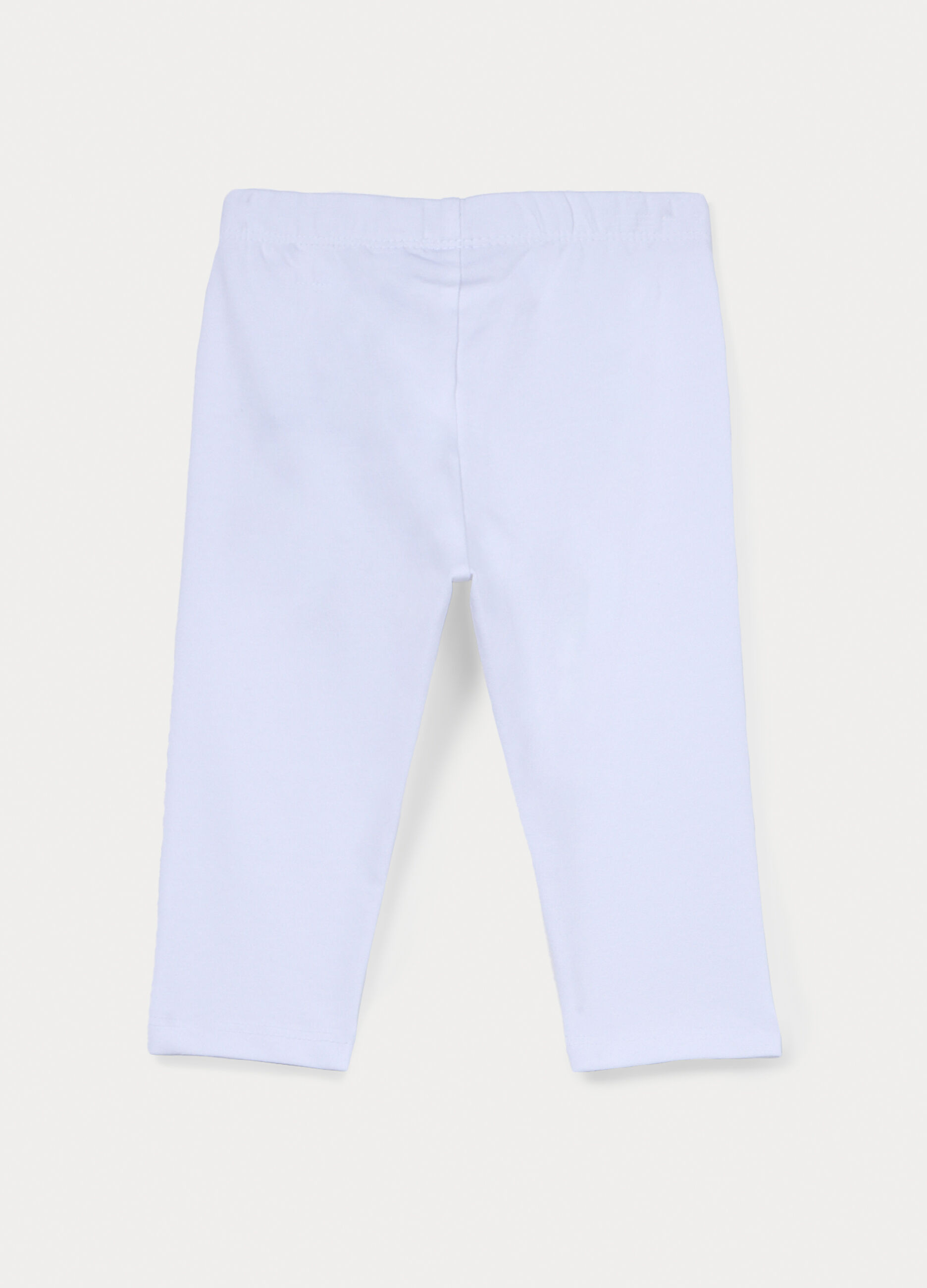 Leggings capri slim fit in jersey di cotone stretch bimba_1