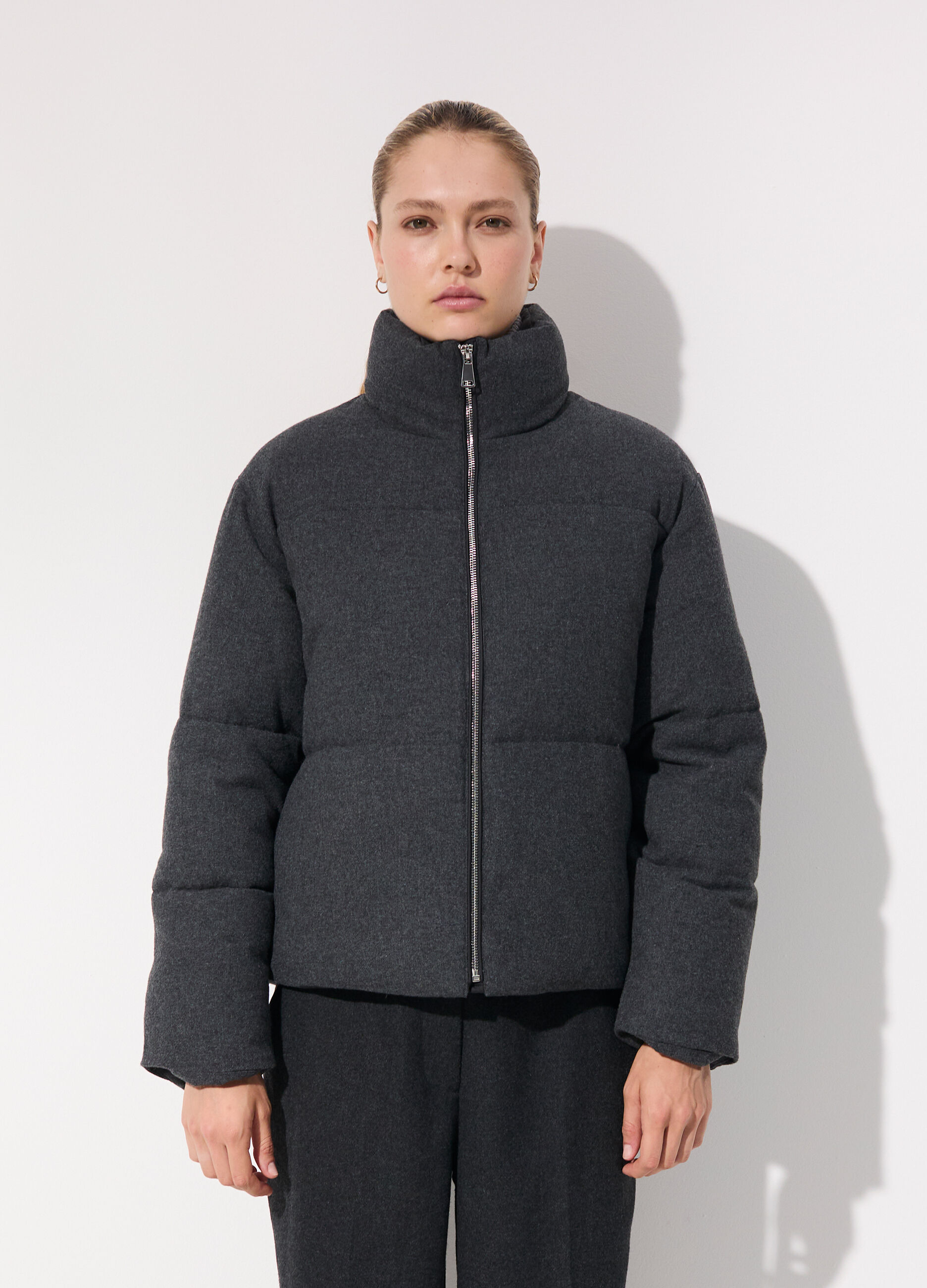 Giubbino imbottito a collo alto donna_1