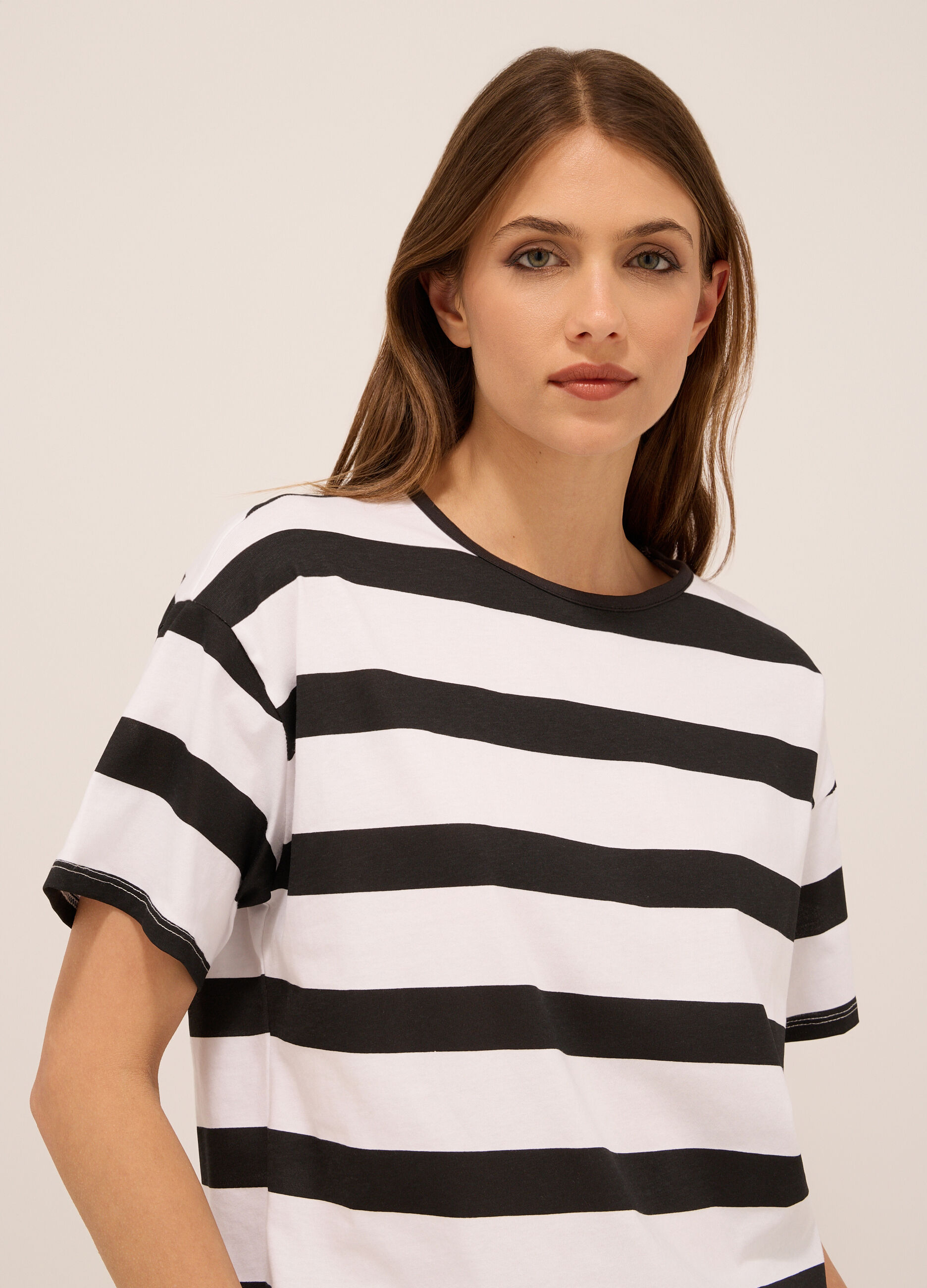 T-shirt in jersey di puro cotone donna_2