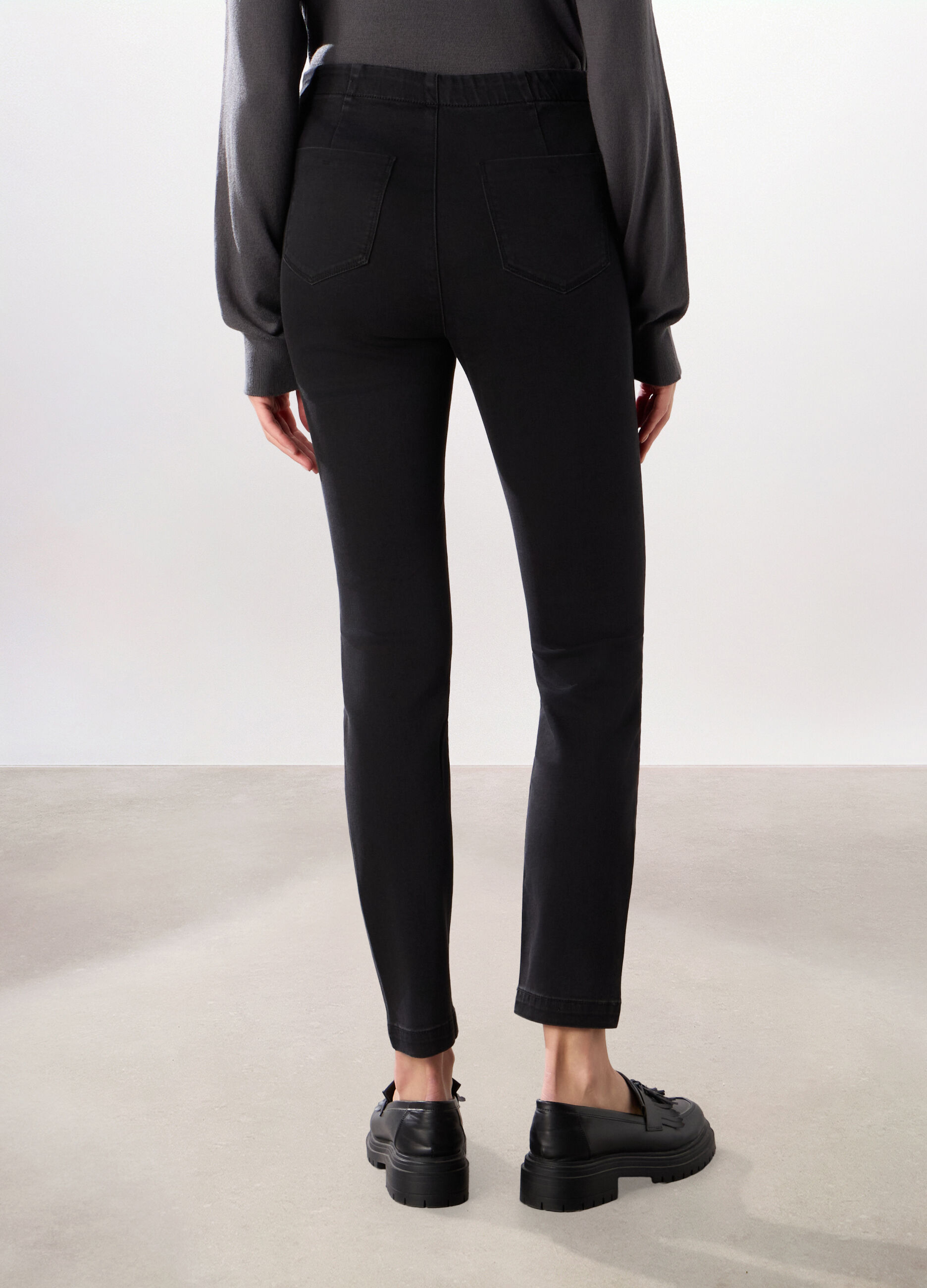 Treggings in denim stretch donna_1