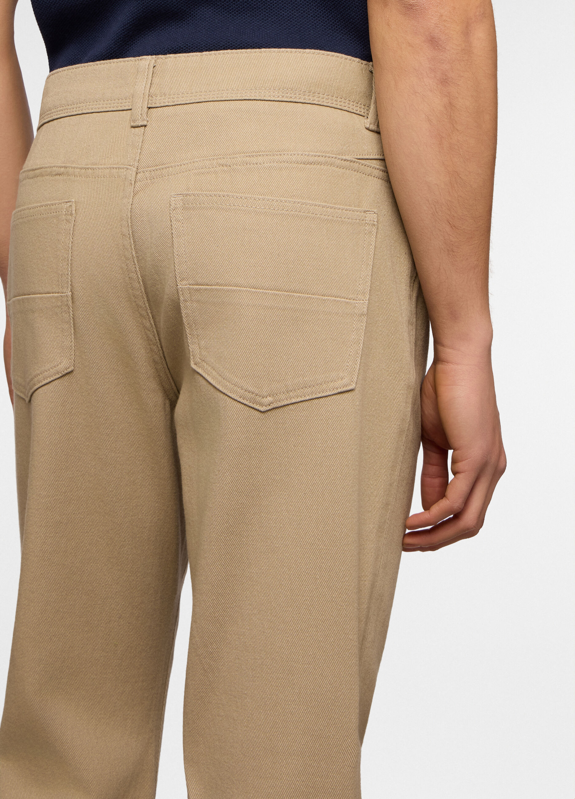 Jeans regular fit in denim di cotone uomo_2