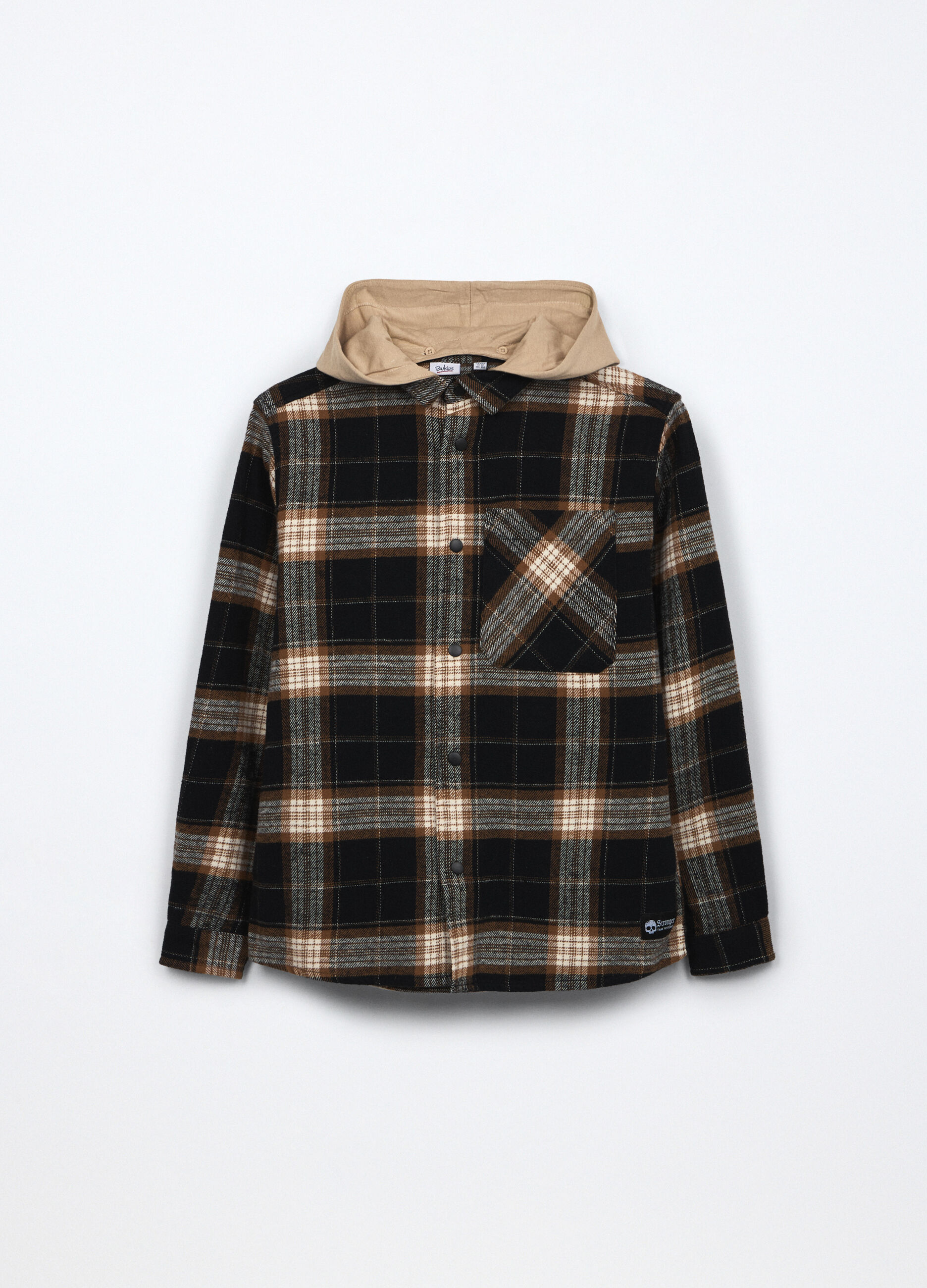 Camicia in flanella di puro cotone ragazzo_0