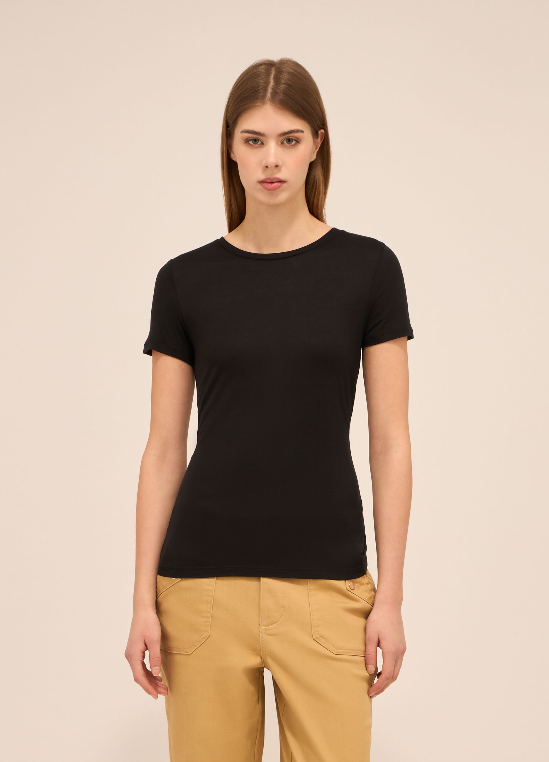 T-shirt in pura viscosa donna_0