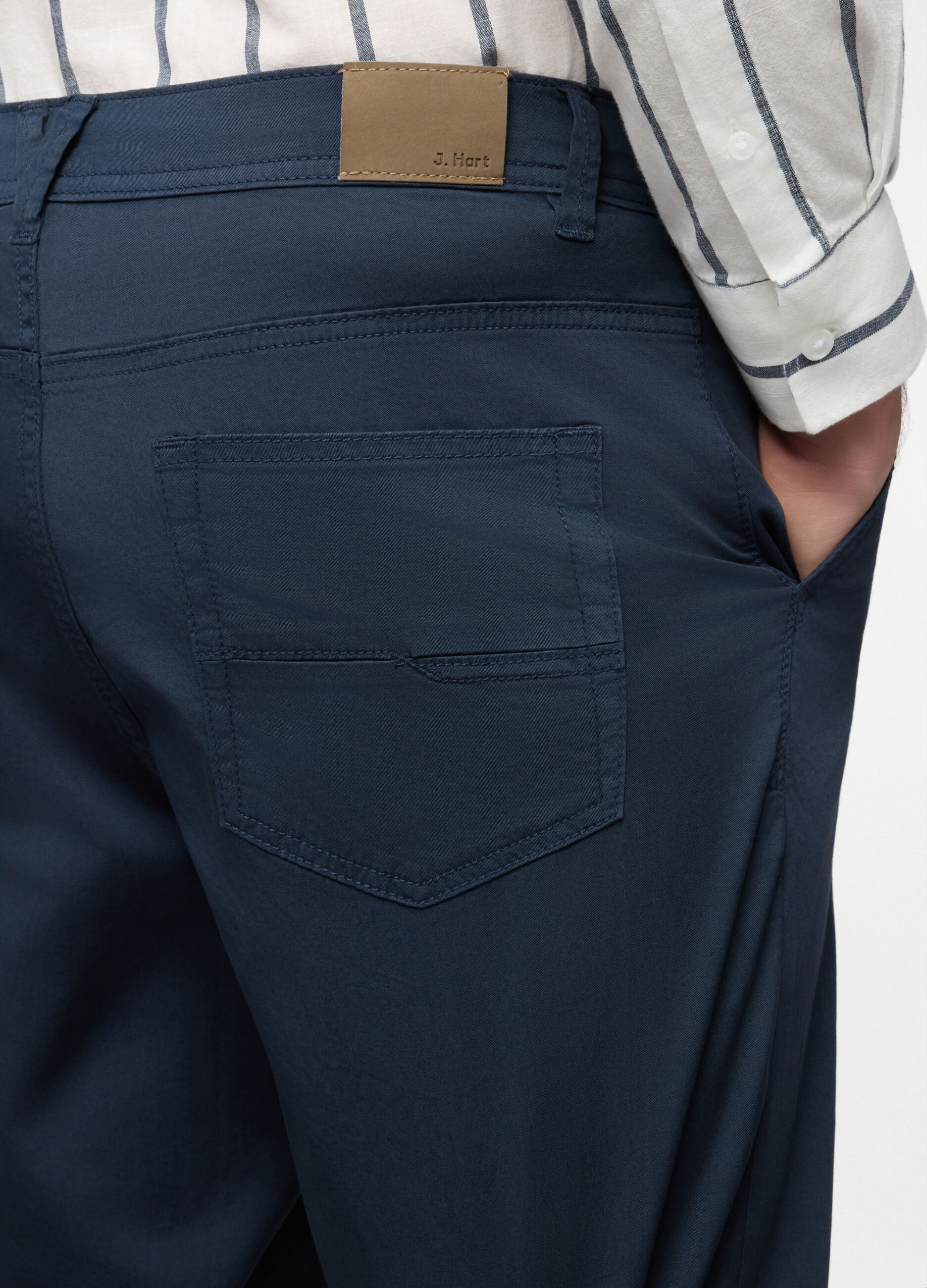 Pantalone regular fit in cotone stretch uomo_2