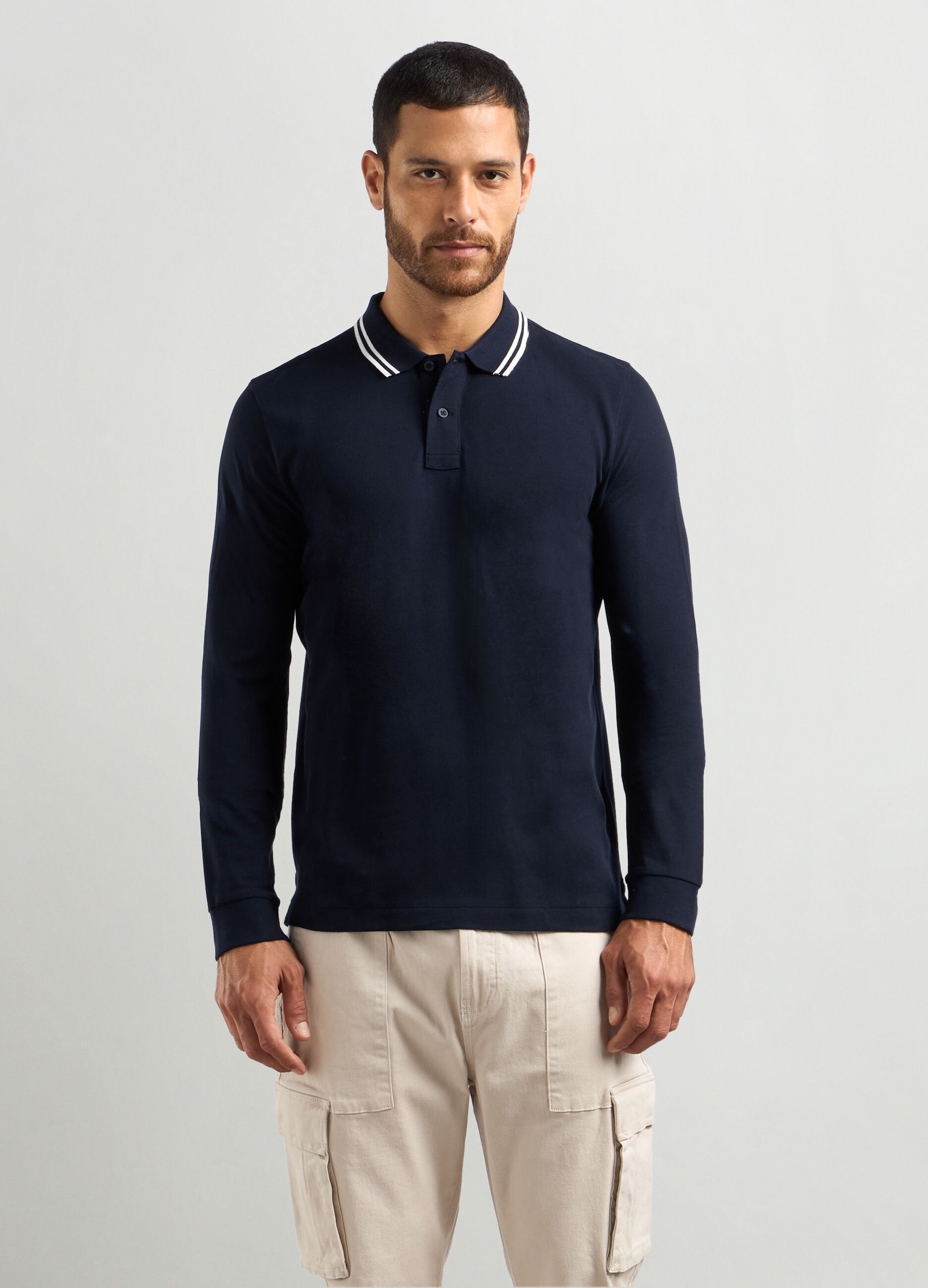 Polo in piquet di cotone uomo_0