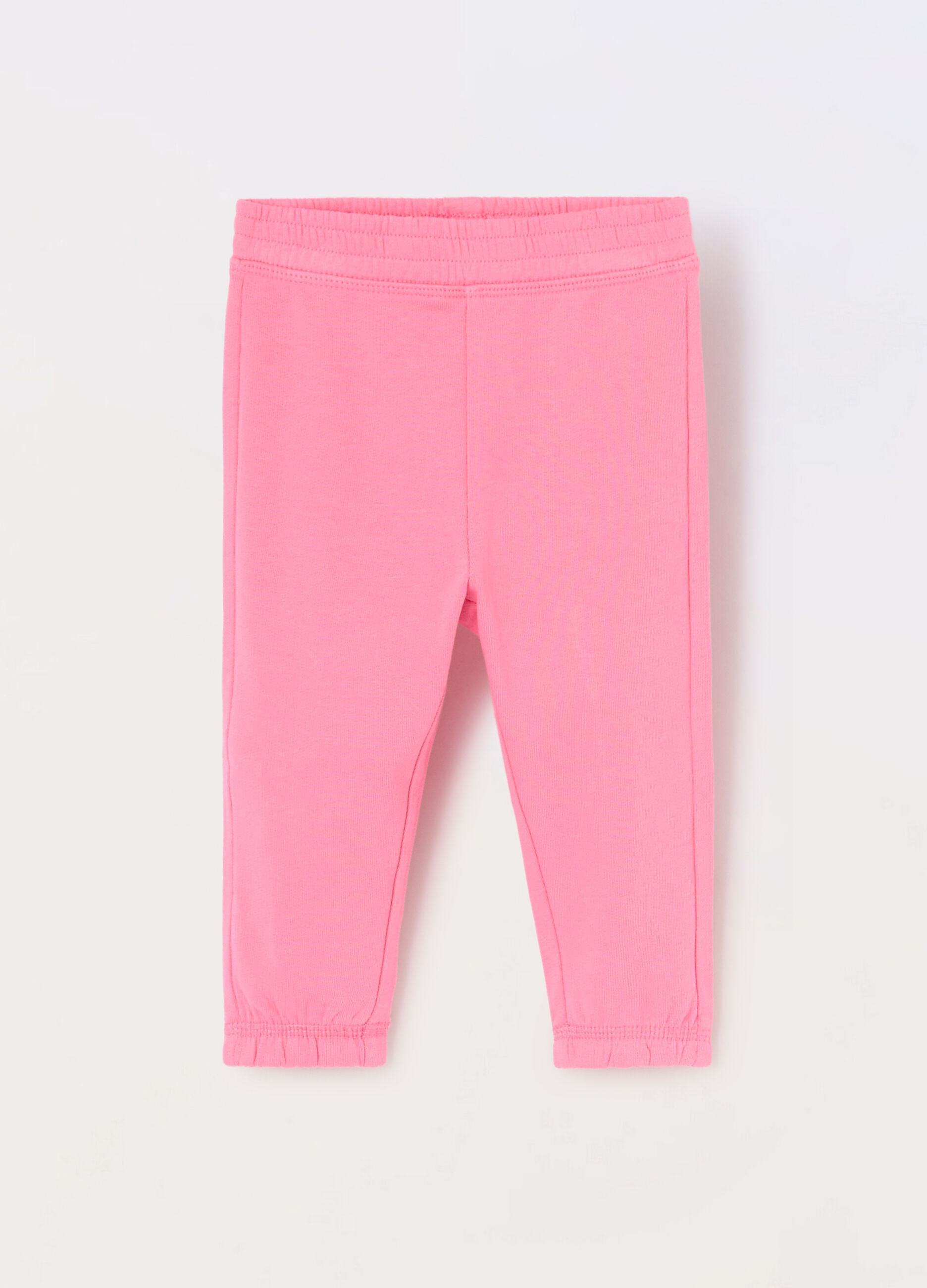 Jogger in french terry di puro cotone neonata_0