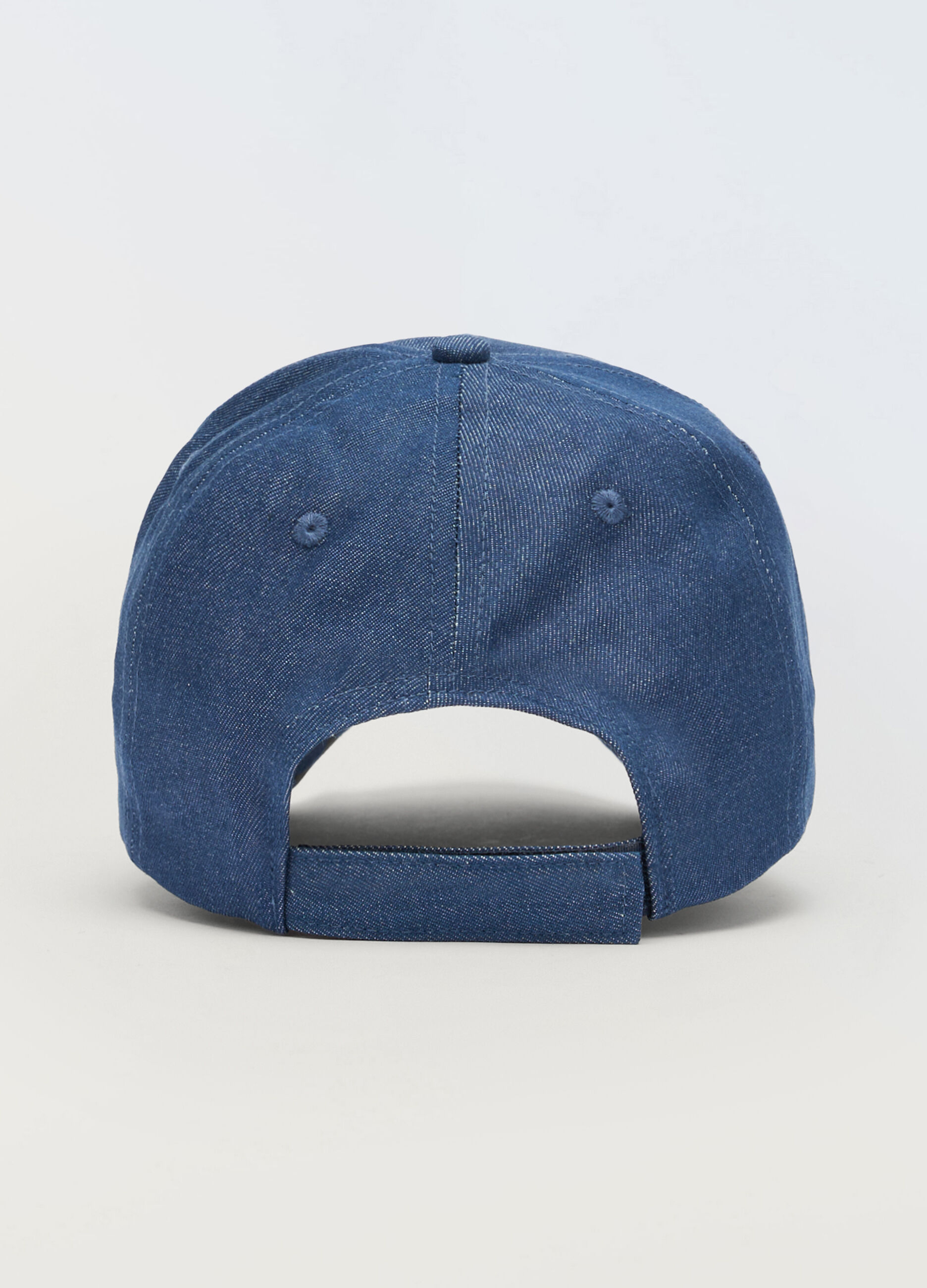 Cappello baseball a spicchi in denim di cotone uomo_1