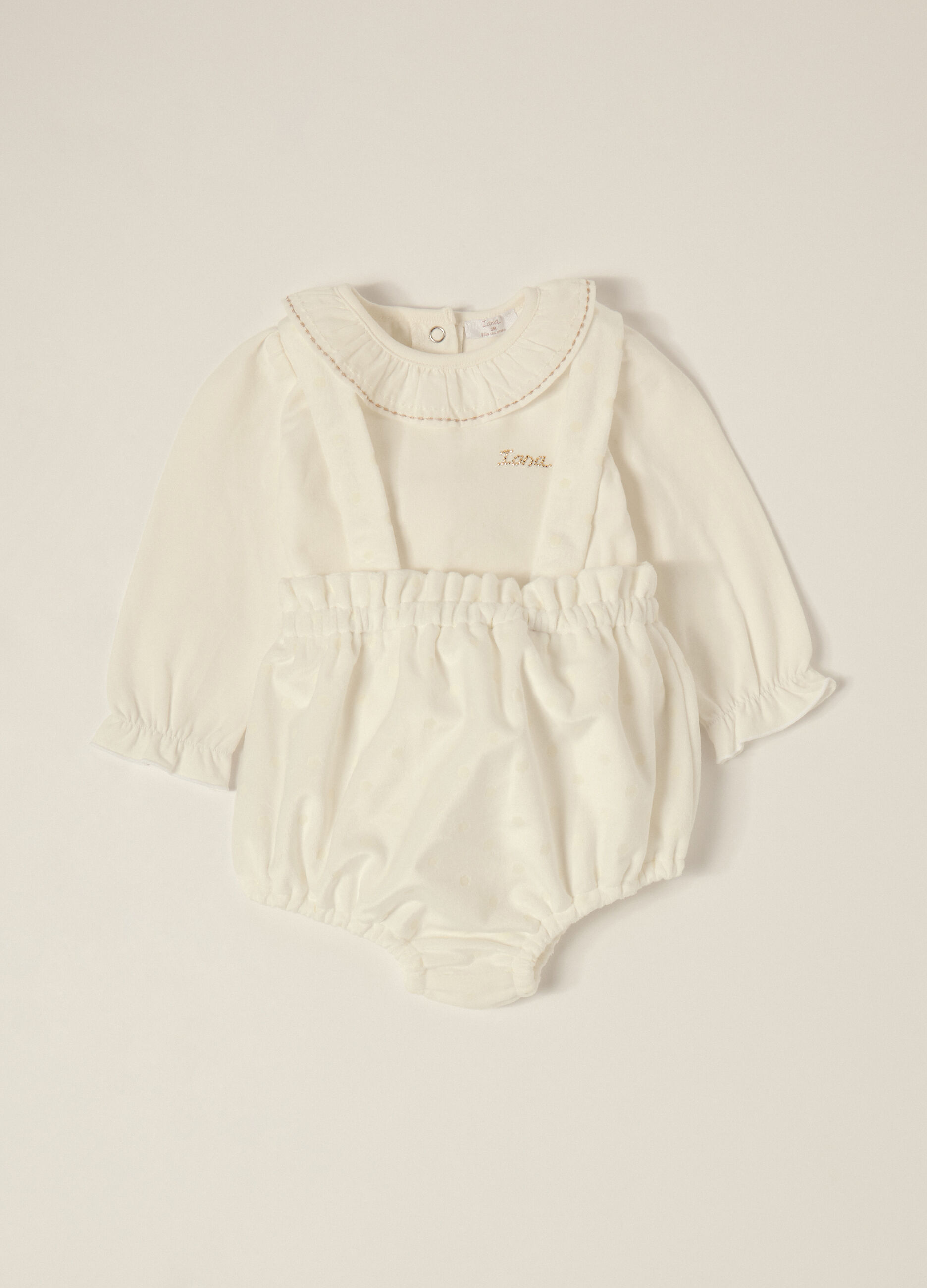 Set body e salopette in velour stretch IANA_1