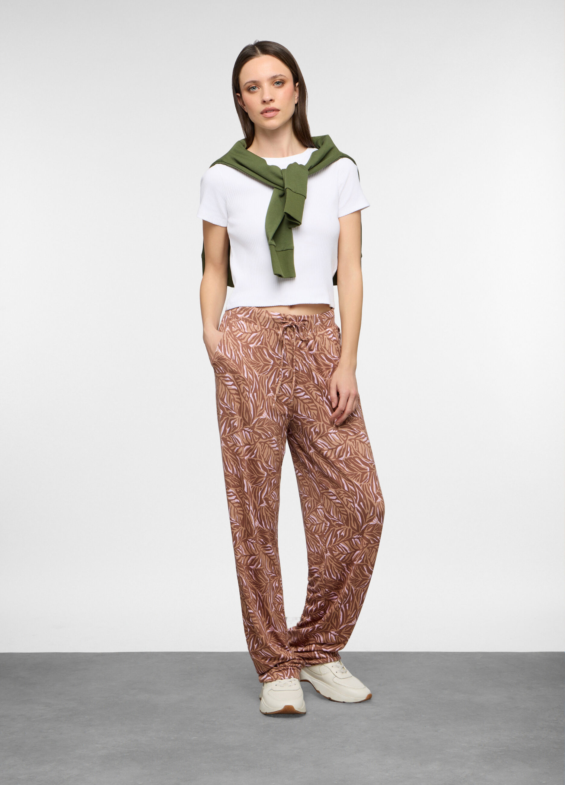 Jogger regular fit in viscosa stretch donna_0