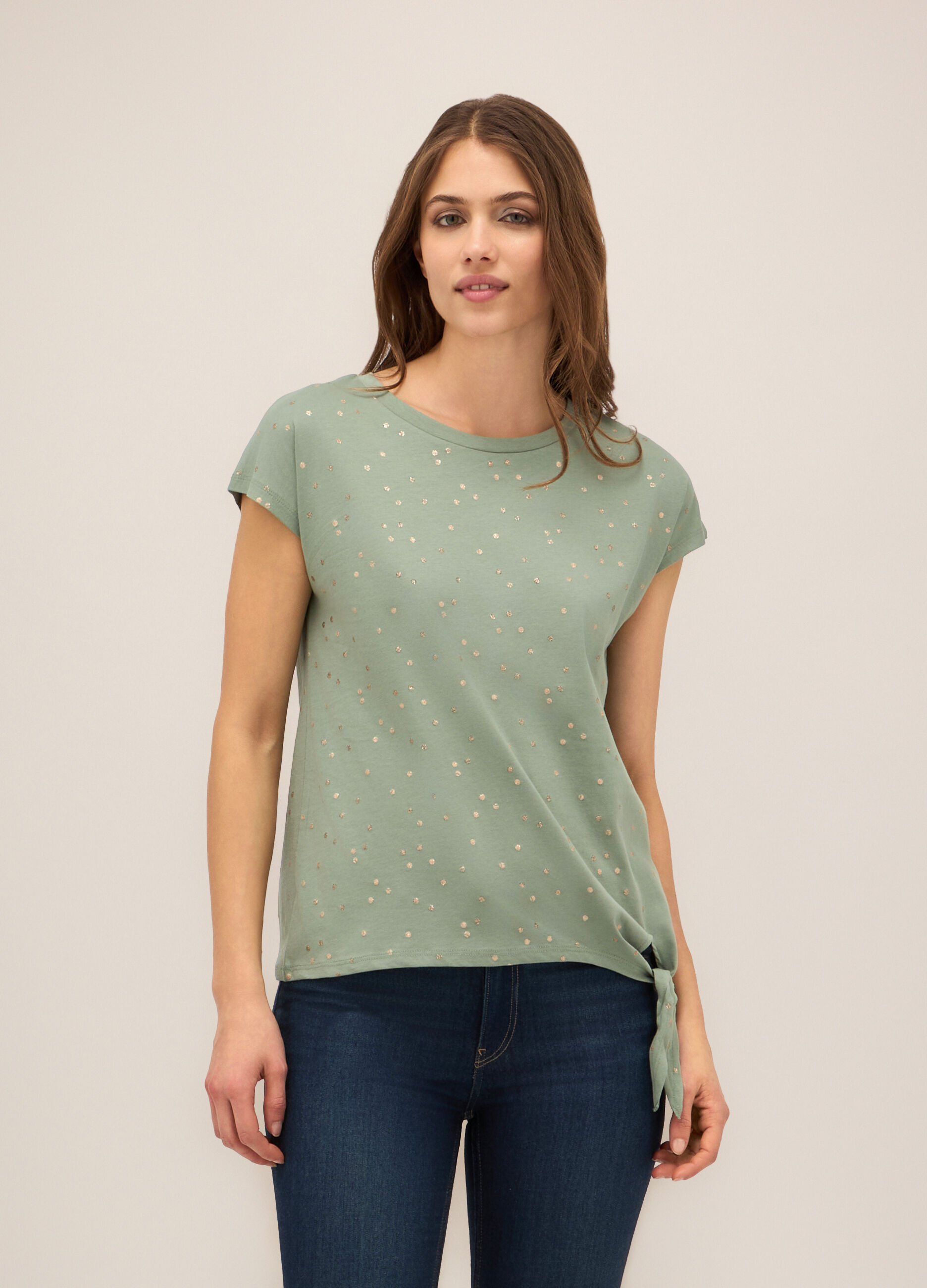T-shirt in puro cotone donna_0