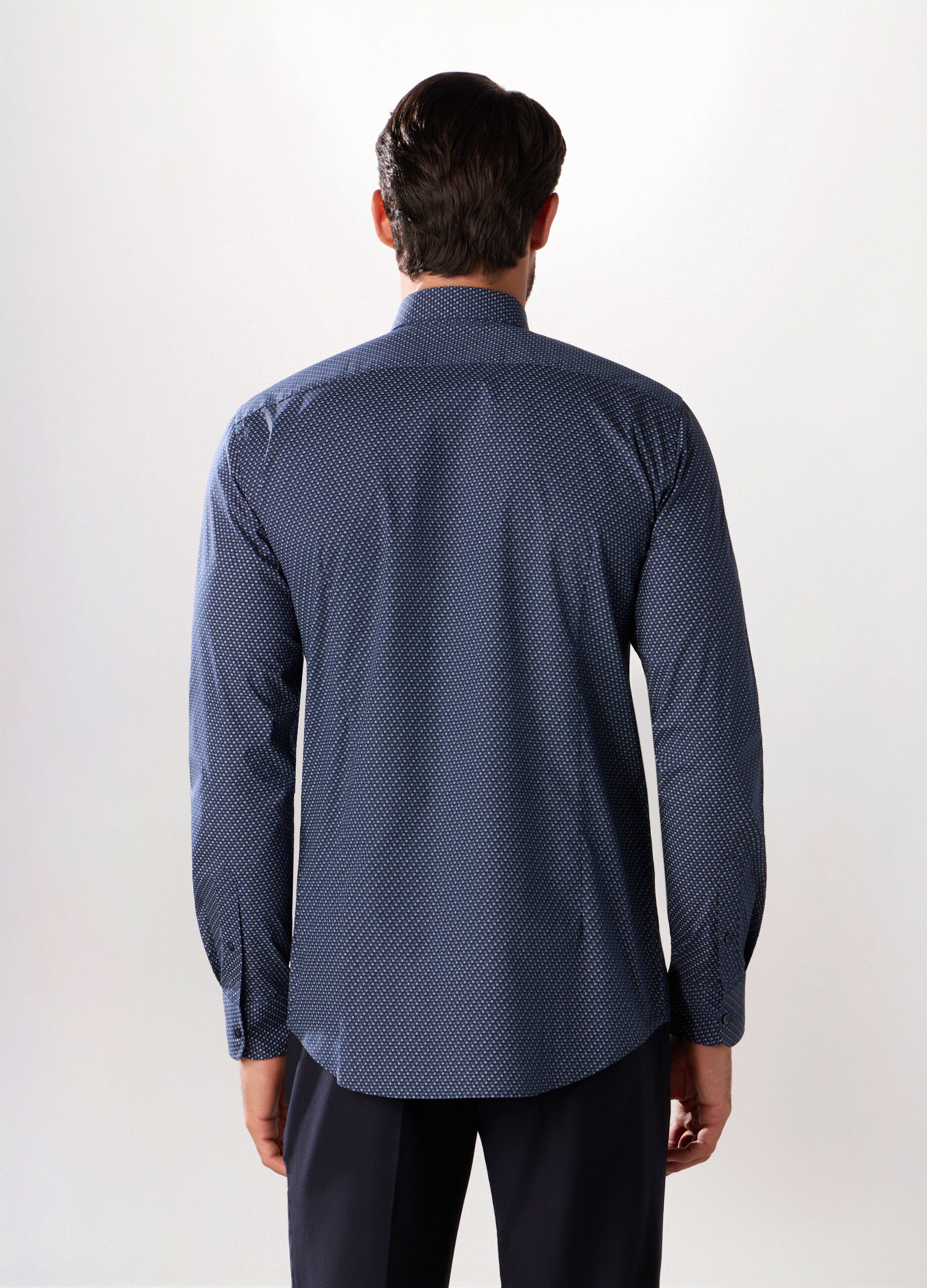 Camicia slim fit con stampa uomo_1