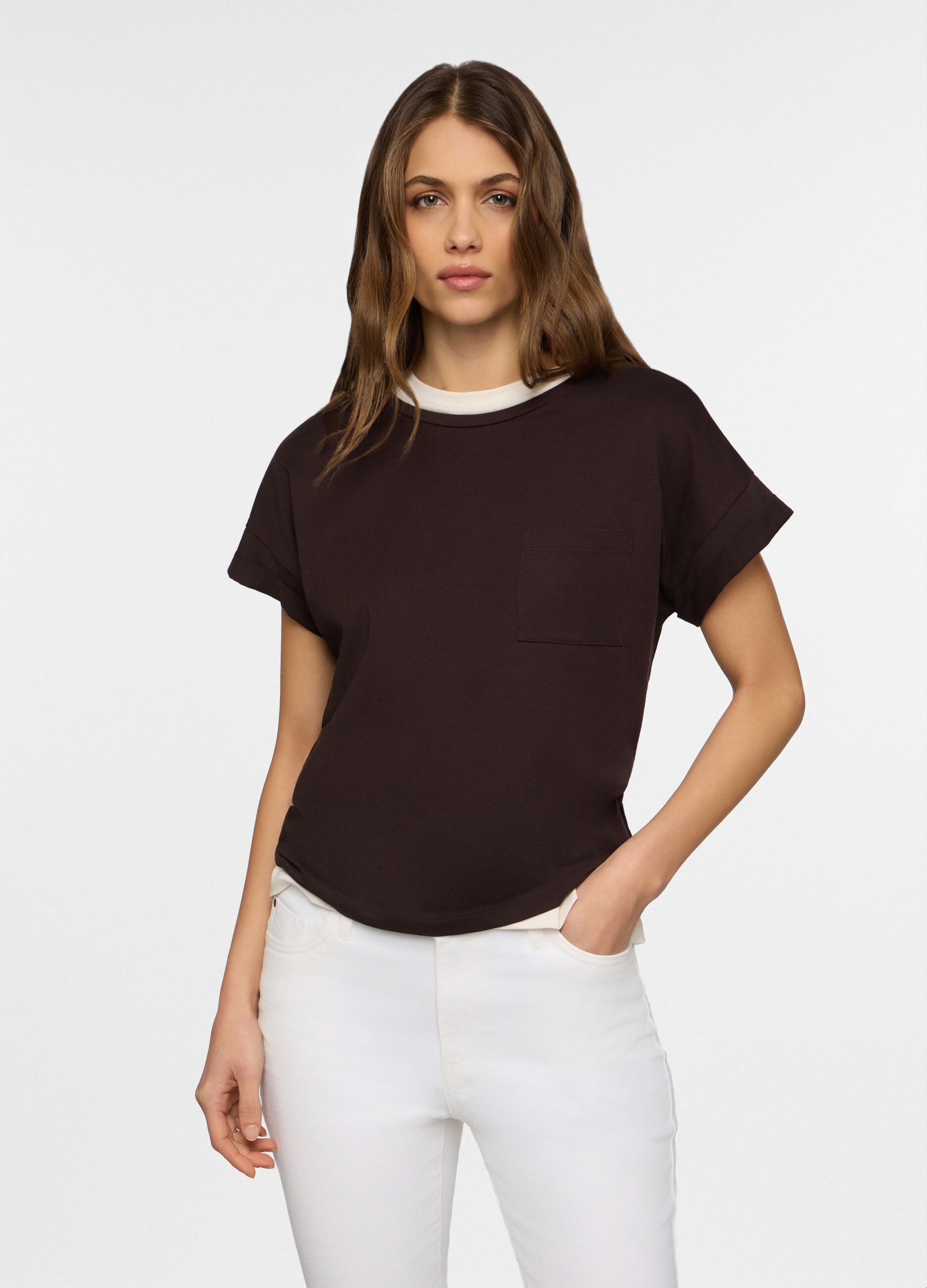 T-shirt girocollo donna_0