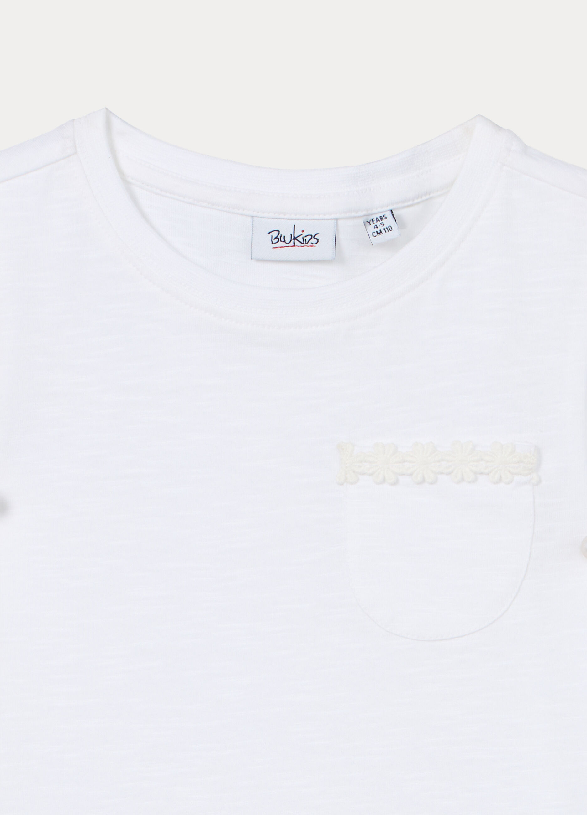 T-shirt in jersey slub di puro cotone bambina_2