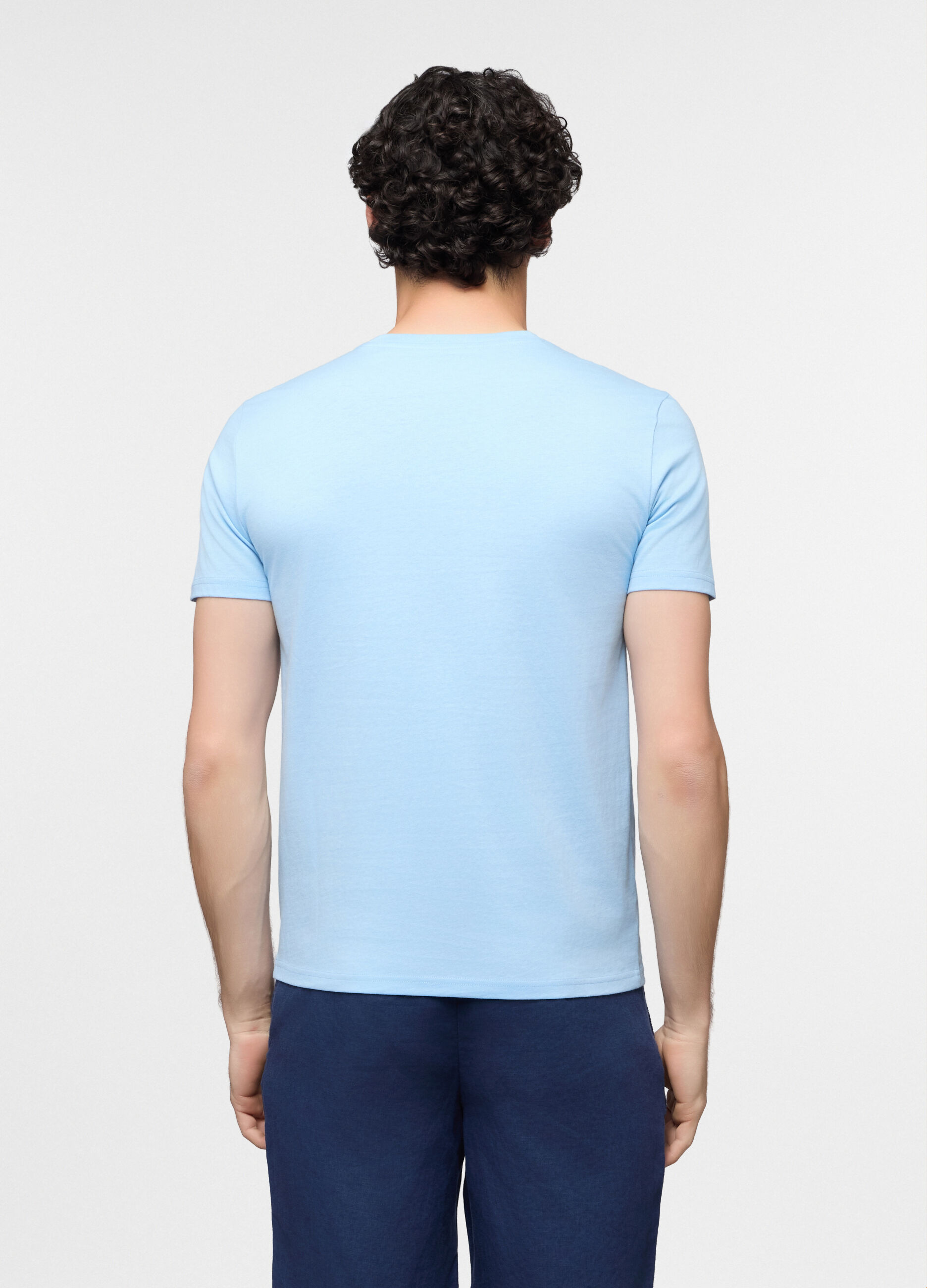 T-shirt in jersey di cotone con stampa uomo_1