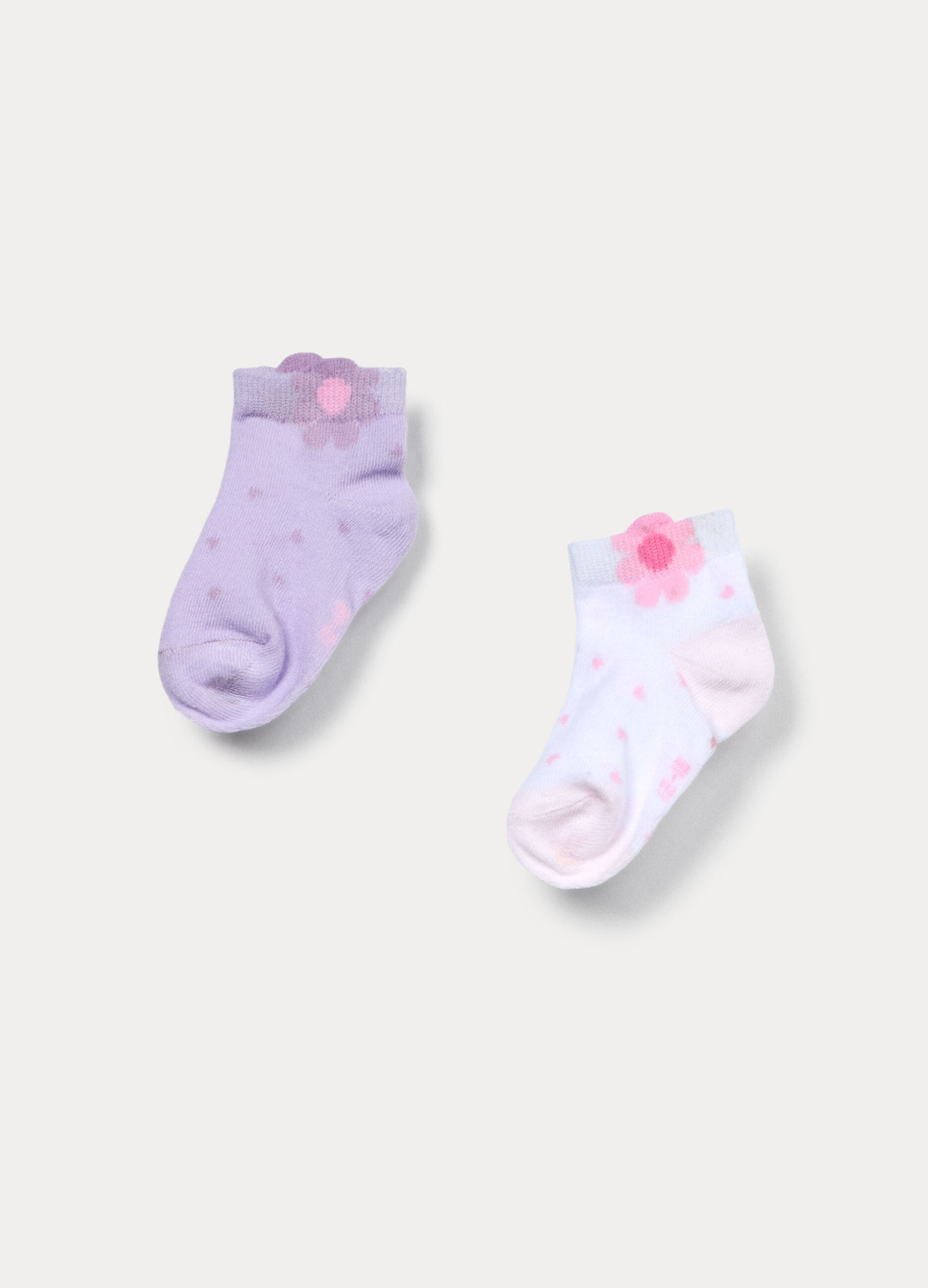 Pack 2 calze jacquard in cotone stretch _0