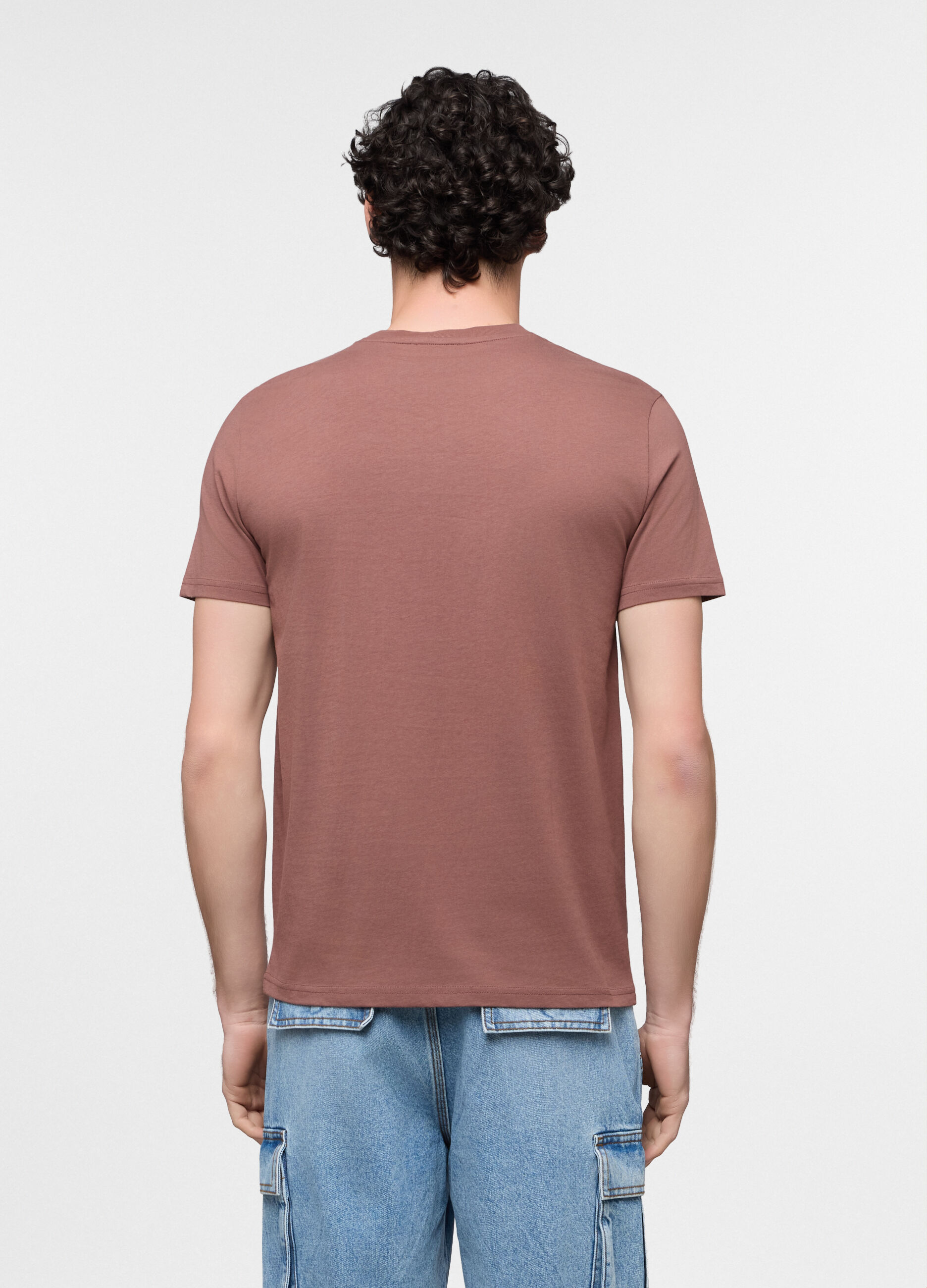 T-shirt in misto cotone con stampa uomo_1