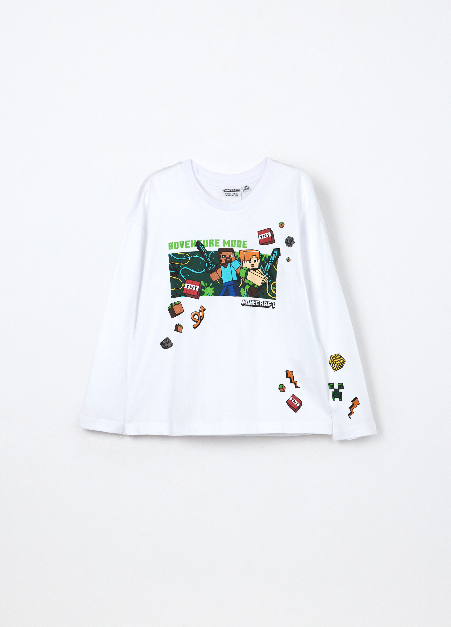 T-shirt Minecraft in jersey di puro cotone bambino_0