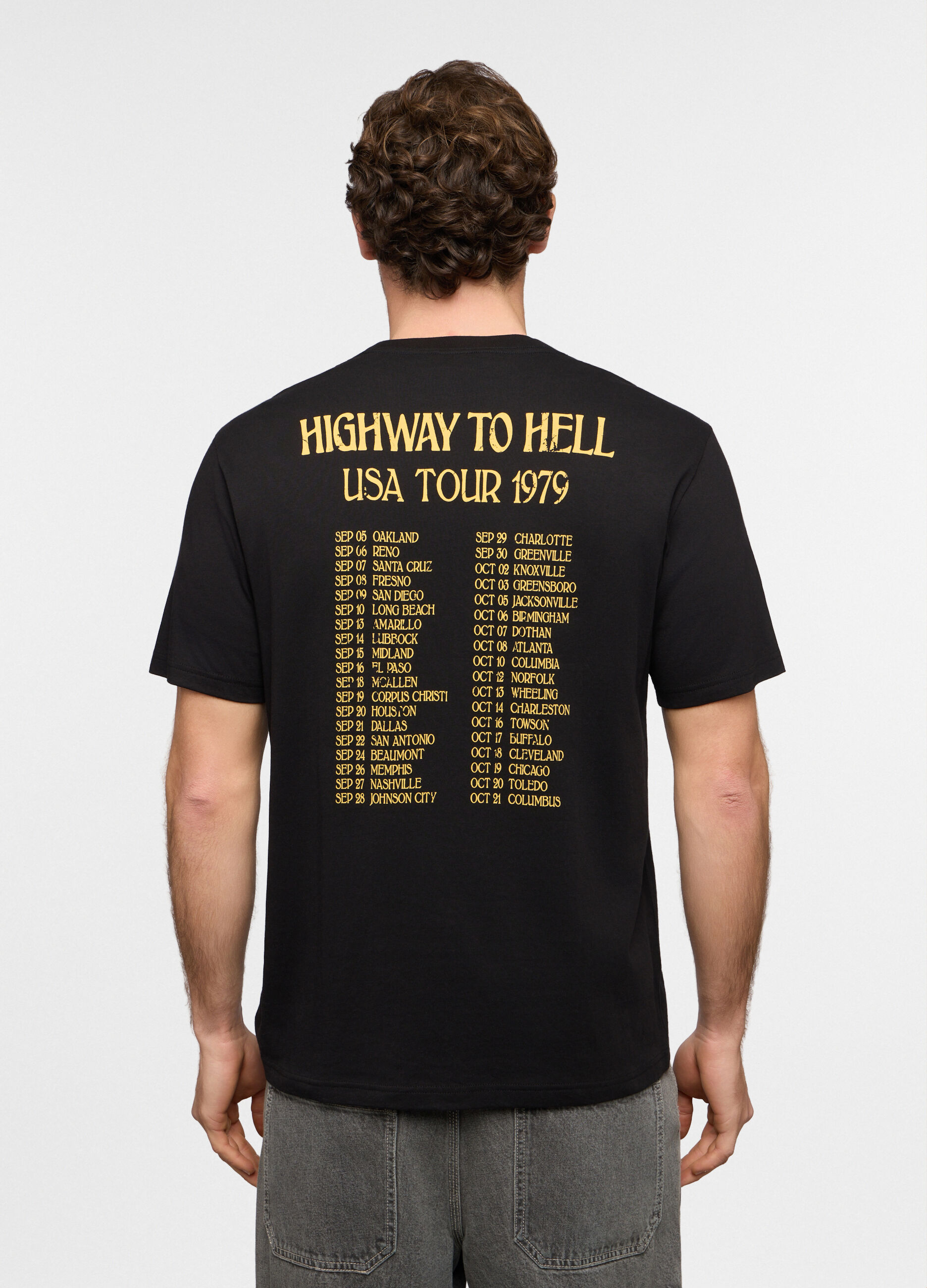 T-shirt girocollo con stampa AC/DC uomo_1