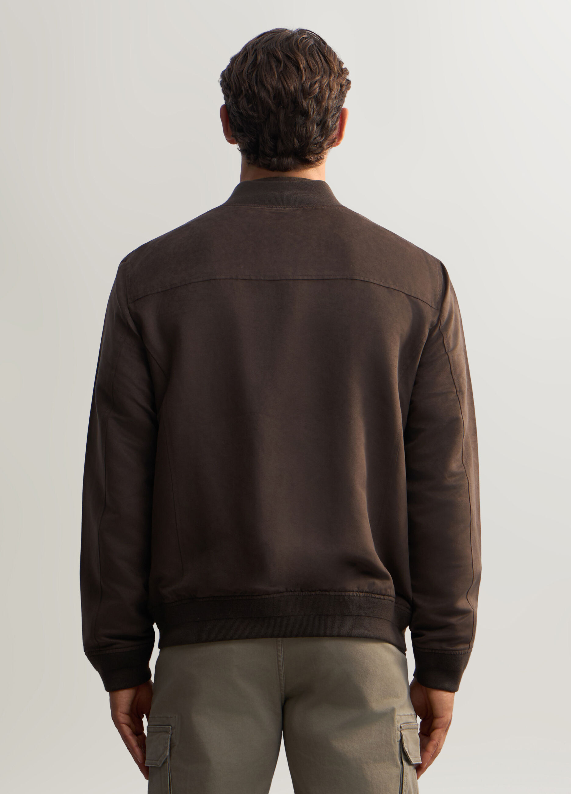 Bomber scamosciata uomo