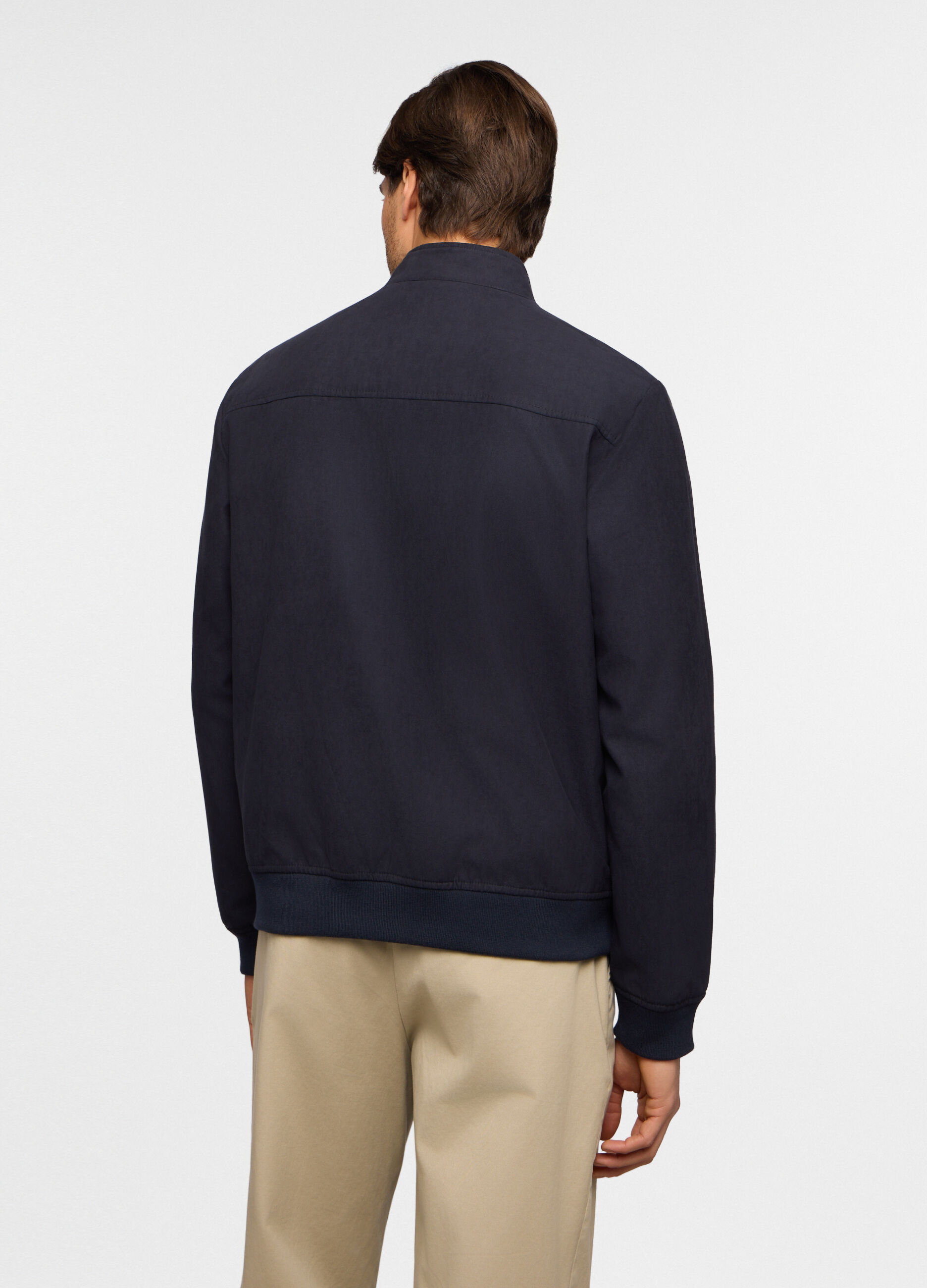 Giacca in ECOpelle scamosciata con zip uomo_1