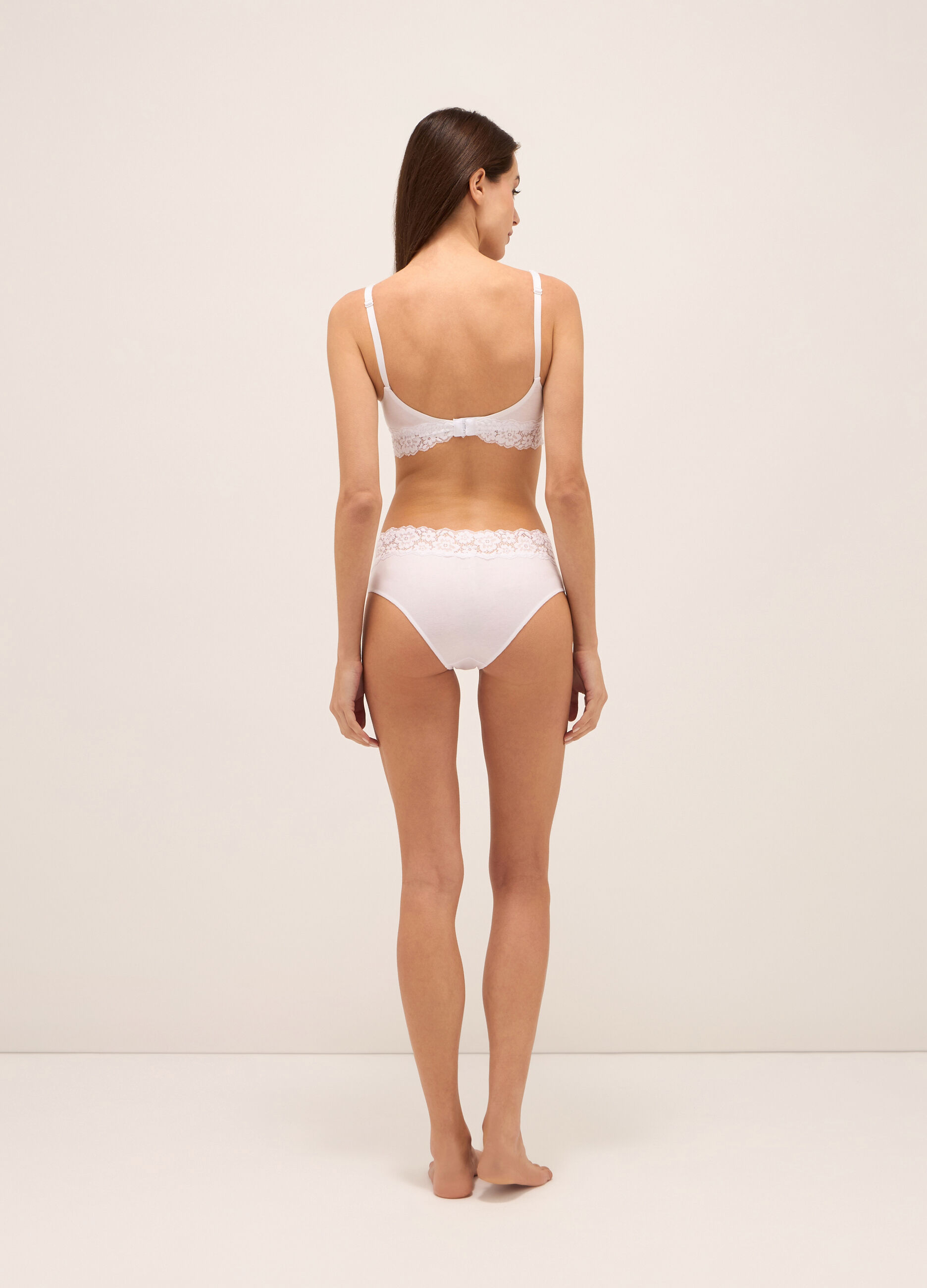 Slip a vita alta in cotone stretch donna_1