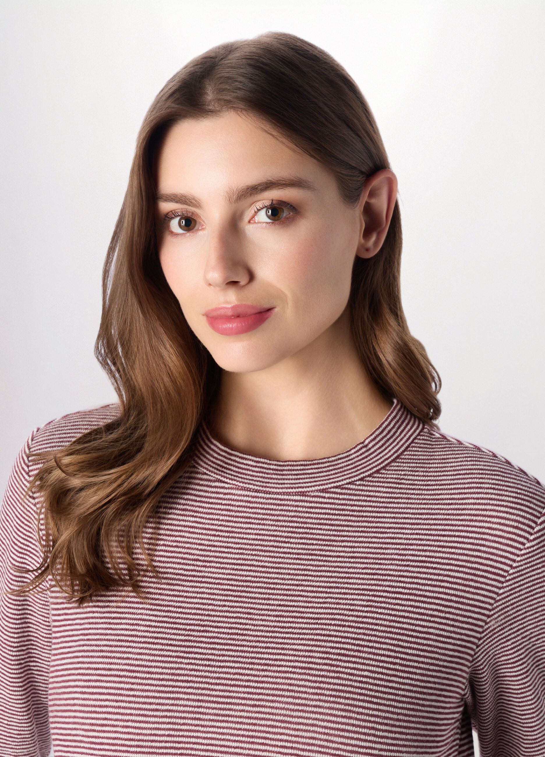 T-shirt in costina di puro cotone donna_2